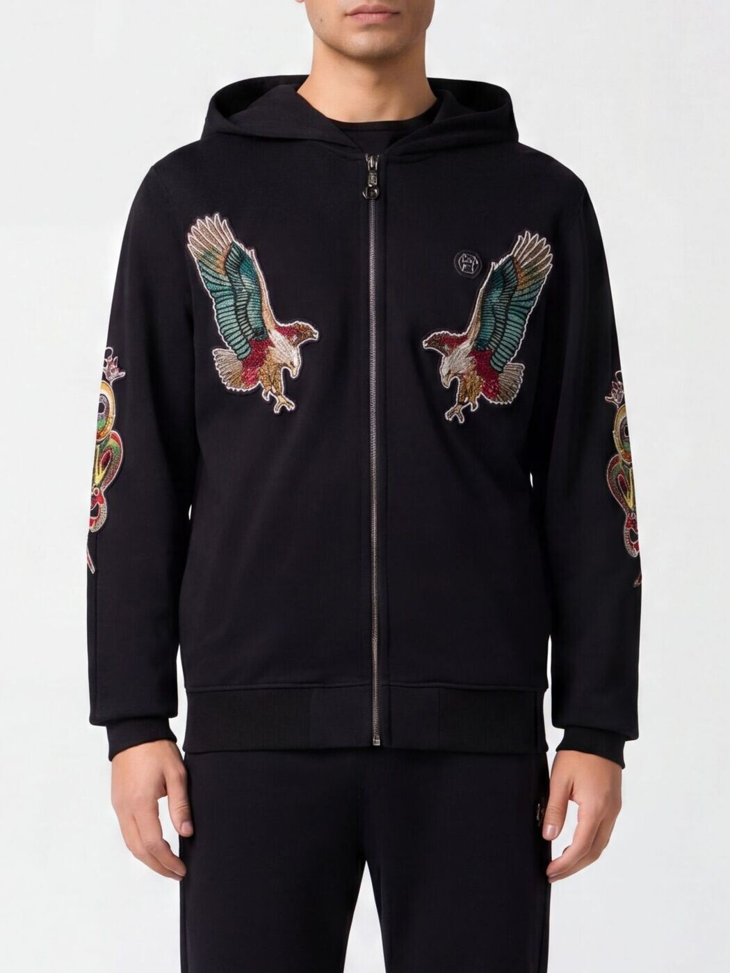 フィリップ 飾り気のない PHILIPP PLEIN トレイナー 調教師 メンズ 黒いこと Sweatshirts SAFCMJB3919PTE180N 関税 貨物輸送無料 2026SS gi
