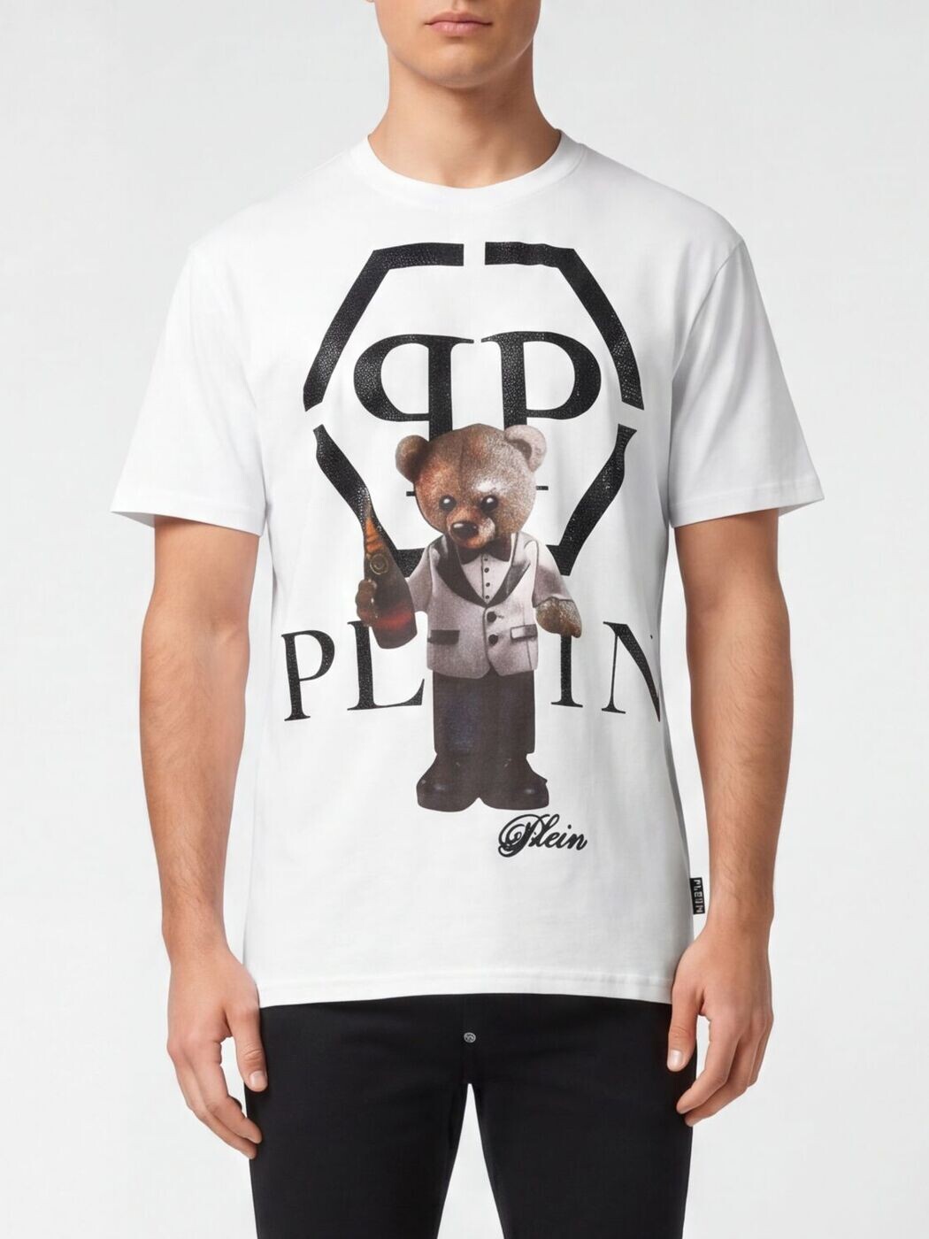 フィリップ 飾り気の無い PHILIPP PLEIN ティーシャツ メンズ 白いこと T-shirts FAECMTK8423PJY002N 関税 貨物輸送無料 2026SS gi