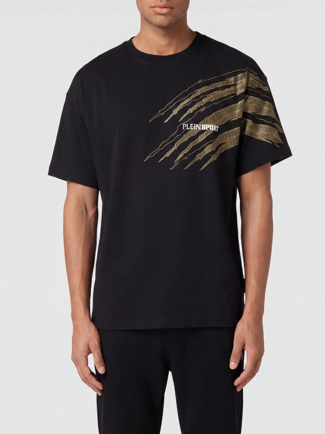 飾り気の無い運動競技 PLEIN SPORT プルオーバー メンズ T-shirts AAECMTK8766STE001N 関税 貨物輸送無料 2026SS gi