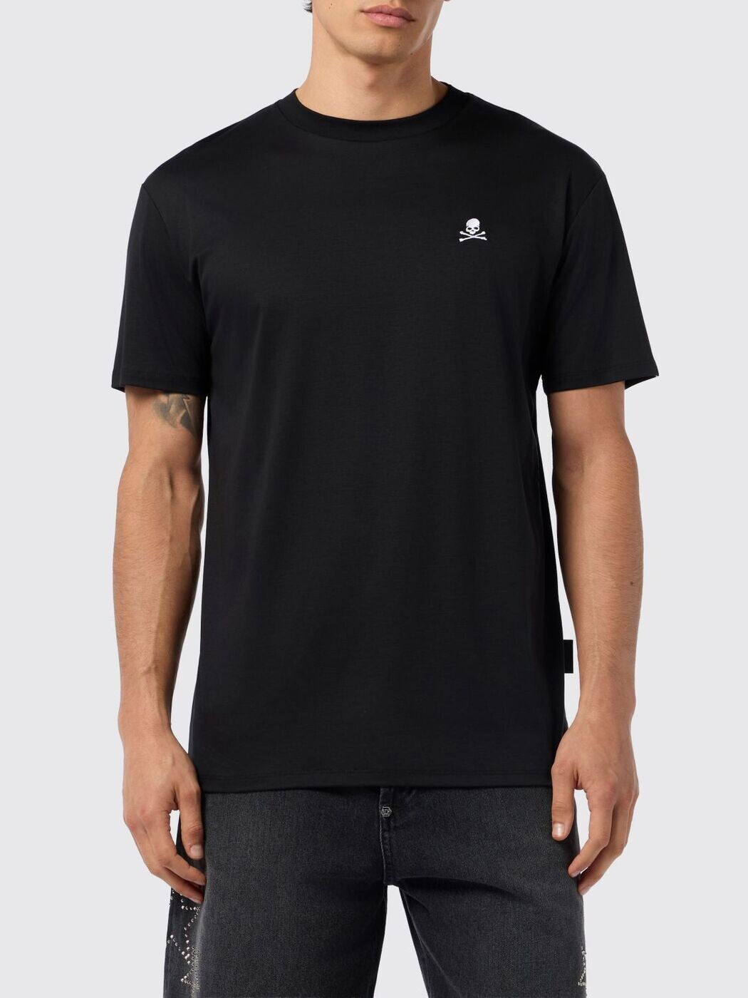 フィリップ 飾り気の無い PHILIPP PLEIN プルオーバー メンズ 黒いこと T-shirts AAECMTK8743PJY002N 関税 貨物輸送無料 2026SS gi