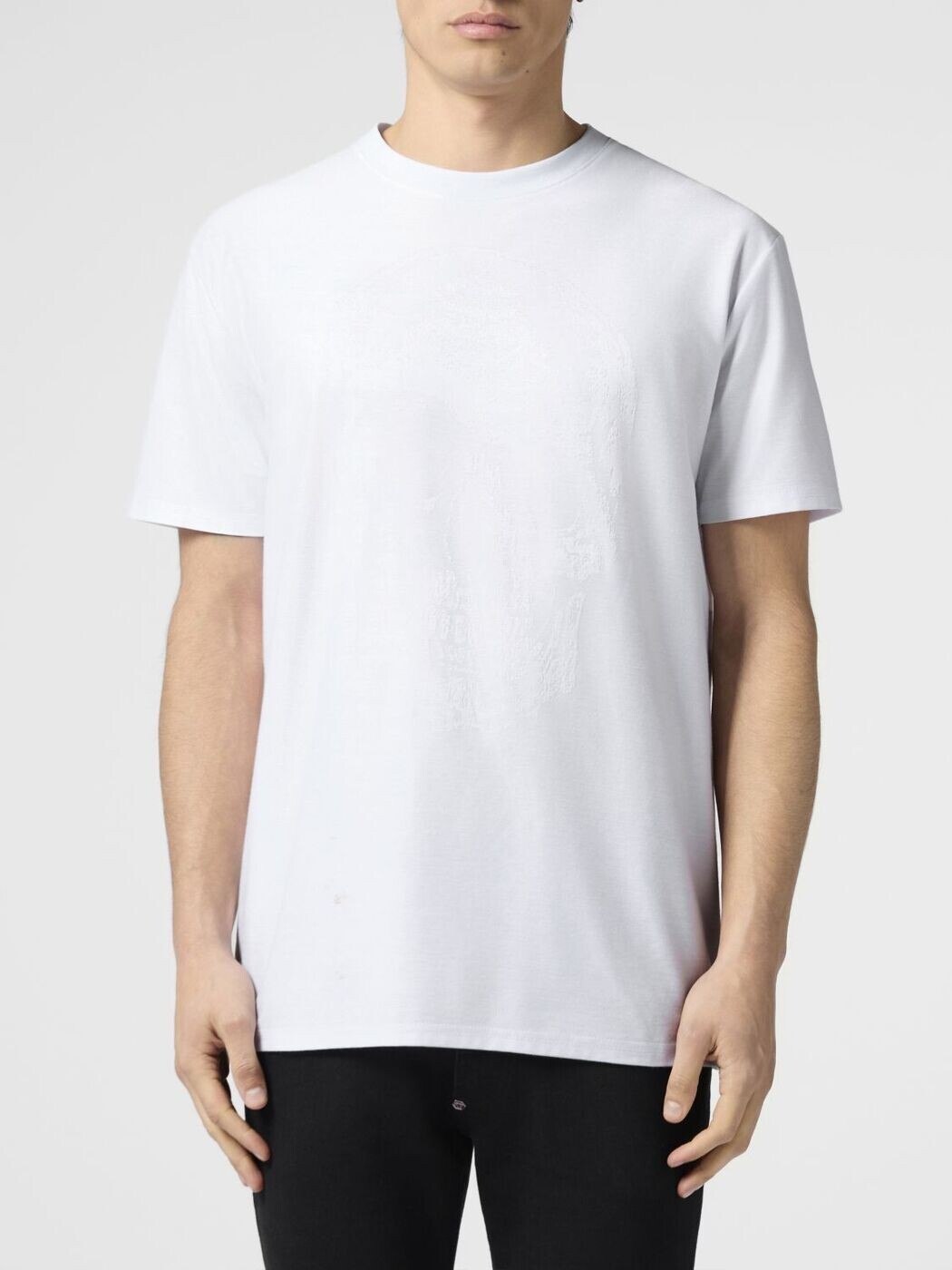 フィリップ 飾り気の無い PHILIPP PLEIN プルオーバー メンズ 白いこと T-shirts PAFCMTK9068PJY002N 関税 貨物輸送無料 2026SS gi