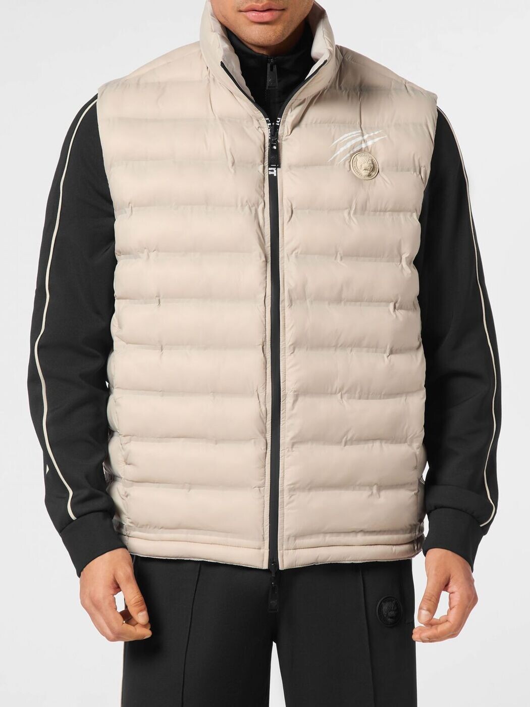 飾り気の無い運動競技 PLEIN SPORT ジレ より良い メンズ ベージュ Vests FAECMRC0230STE003N 関税 貨物輸送無料 2026SS gi