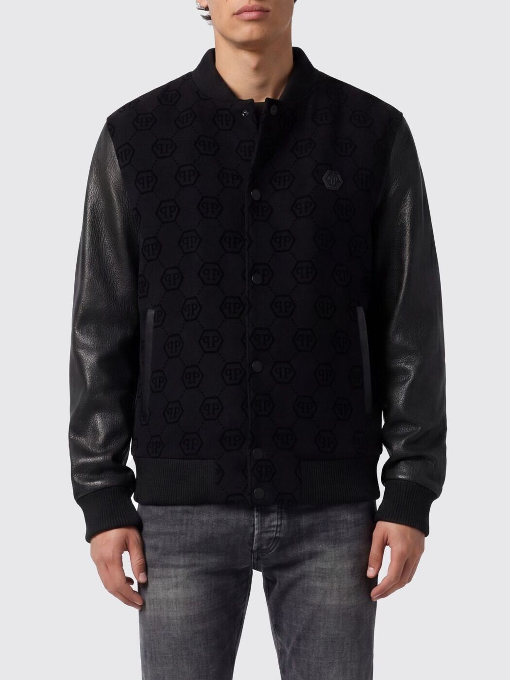 フィリップ 飾り気の無い PHILIPP PLEIN 上衣 メンズ 黒いこと Jackets SAFCMRB2961PLE131N 関税 貨物輸送無料 2026SS gi