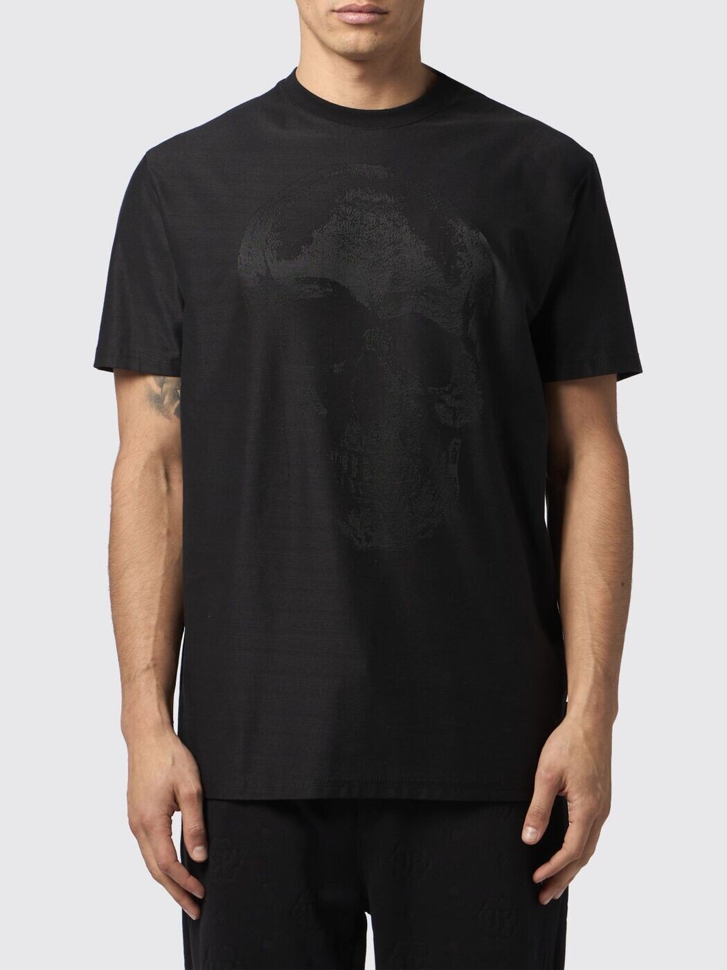 フィリップ 飾り気の無い PHILIPP PLEIN プルオーバー メンズ 黒いこと T-shirts PAFCMTK9068PJY002N 関税 貨物輸送無料 2026SS gi