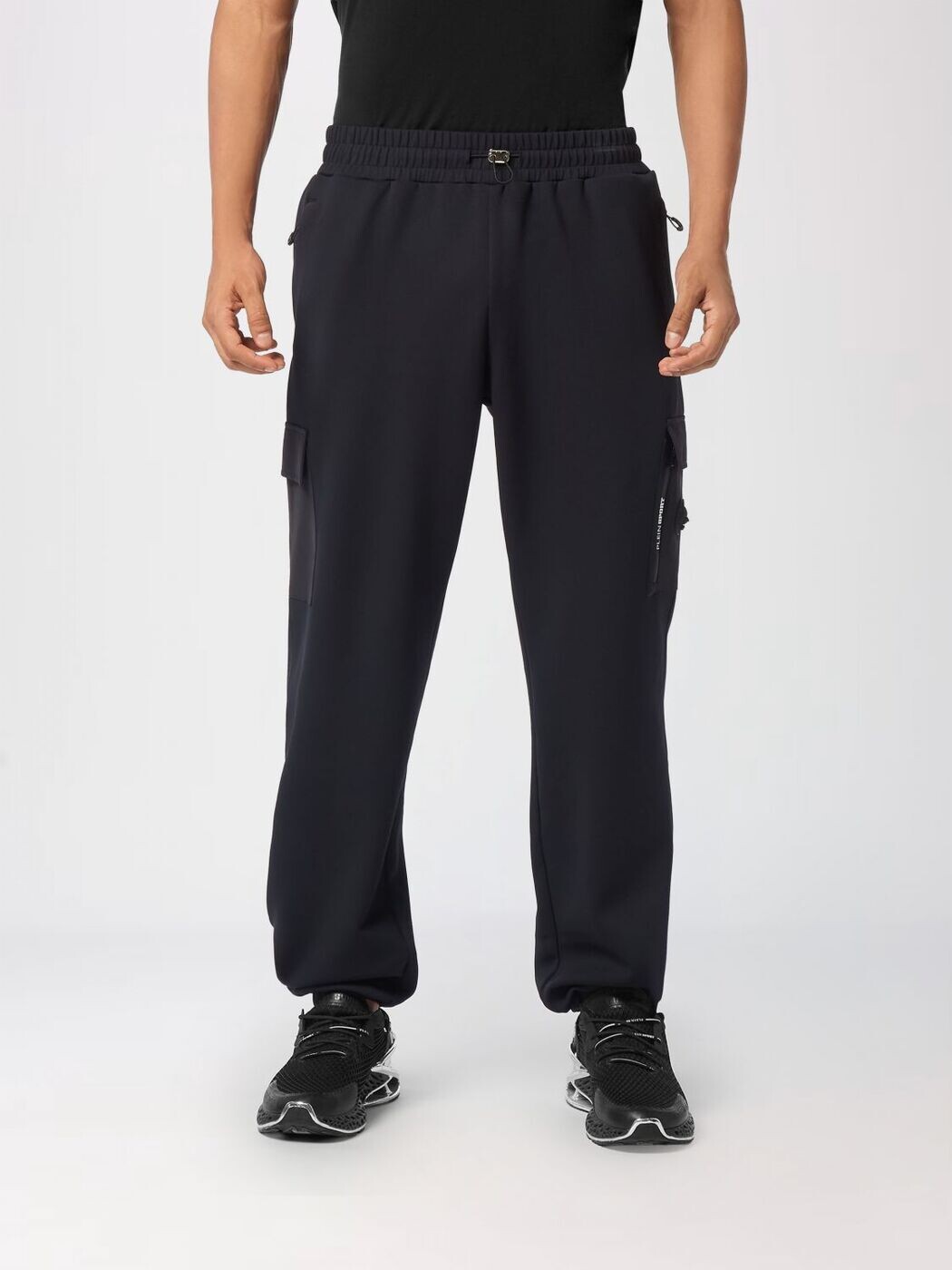 飾り気の無い運動競技 PLEIN SPORT ズボン ズボン下 メンズ 黒いこと Trousers AAECMJT2637STE003N 関税 貨物輸送無料 2026SS gi