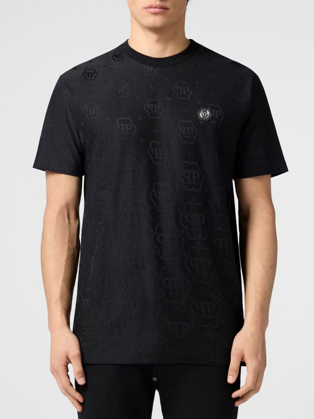 フィリップ 飾り気の無い PHILIPP PLEIN プルオーバー メンズ 黒いこと T-shirts PAFCMTK9078PTE004N 関税 貨物輸送無料 2026SS gi