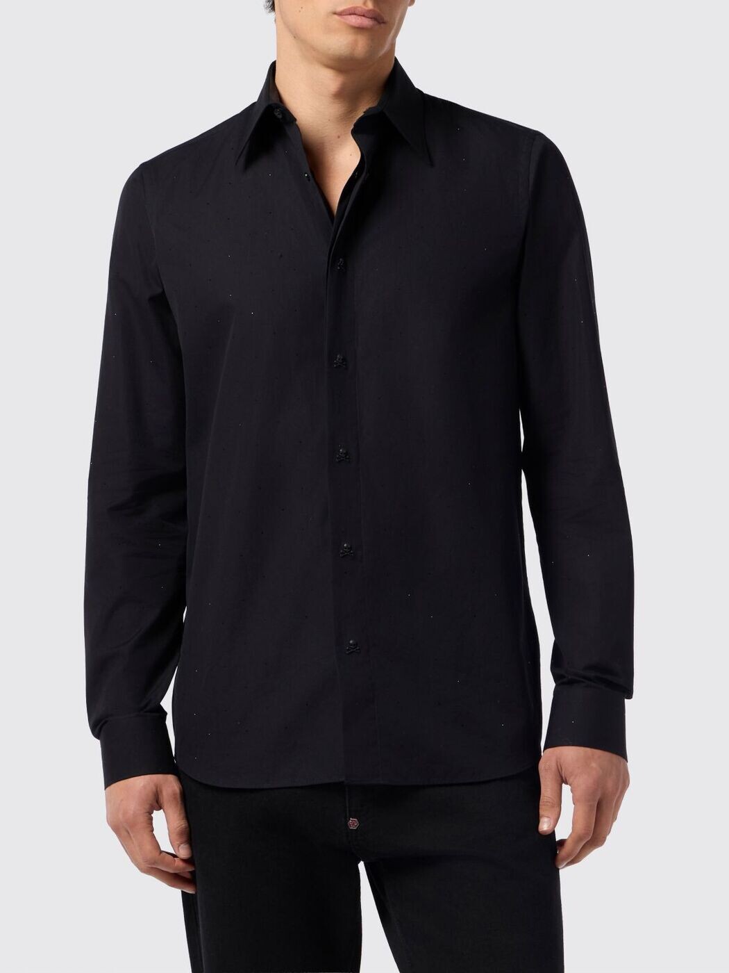 フィリップ 飾り気の無い PHILIPP PLEIN ティーシャツ メンズ 黒いこと Shirts SAFCMRP2562PTE003N 関税 貨物輸送無料 2026SS gi