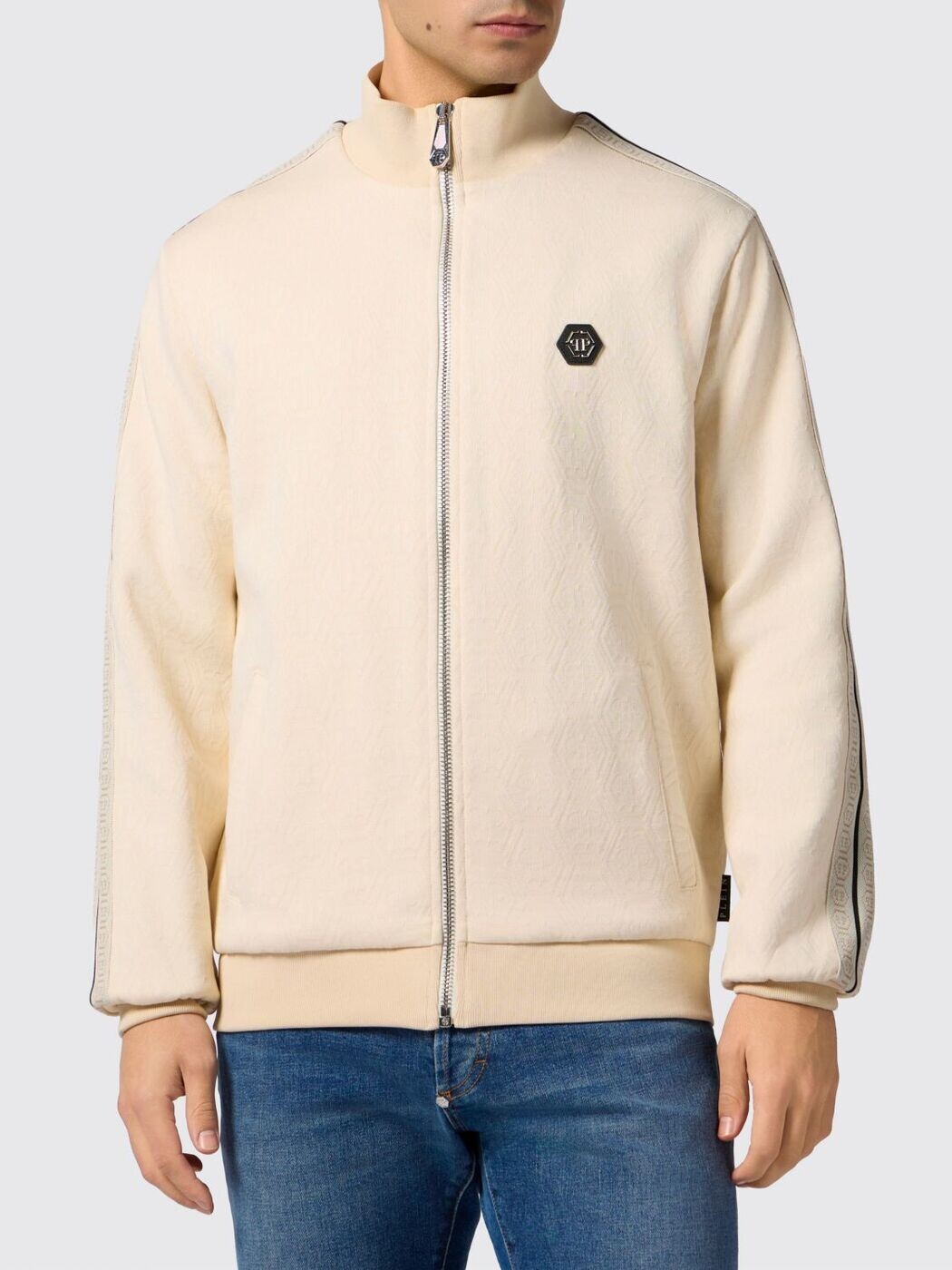 フィリップ 飾り気の無い PHILIPP PLEIN トレーナー 調教師 メンズ ベージュ Sweatshirts SAFCMJB3884PTE003N 関税 貨物輸送無料 2026SS gi
