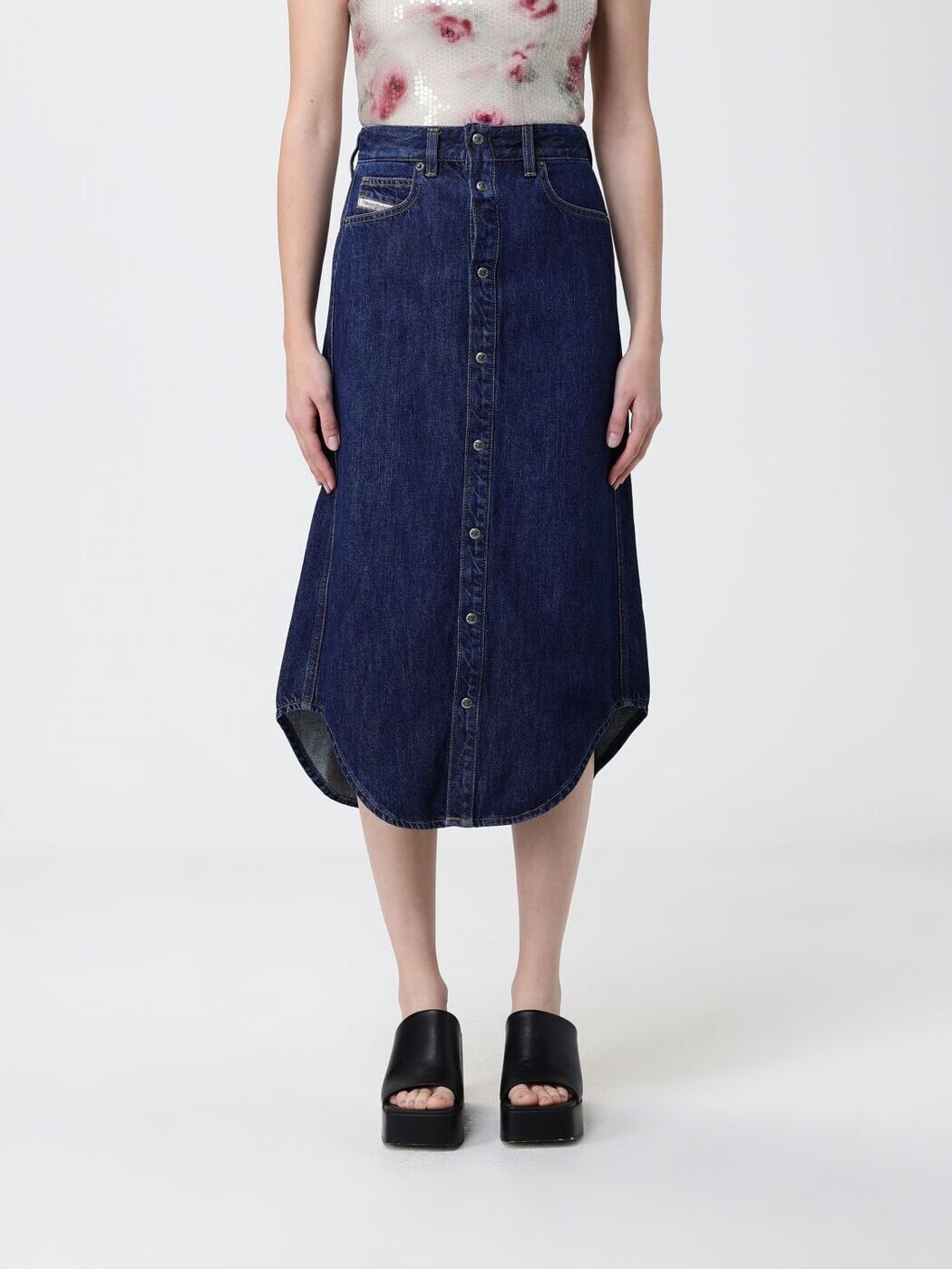 ディーゼル DIESEL スカート レディース ブルー Skirts A181070IRAA Denim 関税 送料無料 2026SS gi｜BRANDSHOP「il Tesoro」