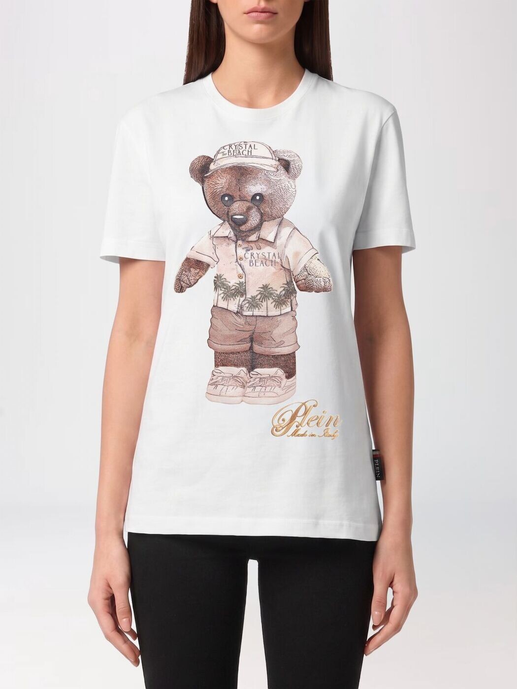 フィリップ飾り気の無い PHILIPP PLEIN スポーツシャツ ティーシャツ レディース 白いこと T-shirts and polo shirts FAECWTK3796PTE004N 関税 貨物輸送無料 2026SS gi