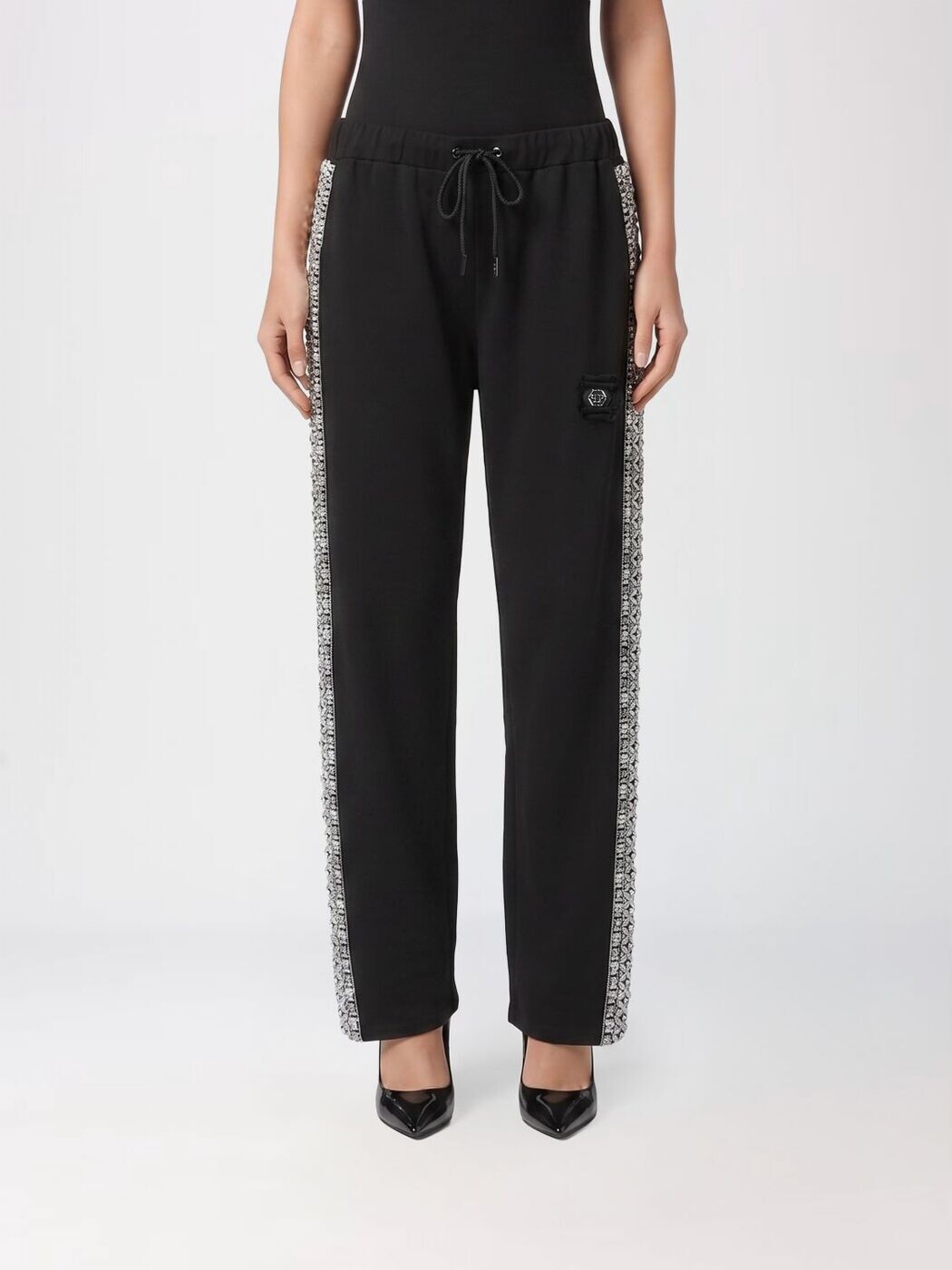 フィリップ飾り気のない PHILIPP PLEIN ズボン ズボン下 レディース 黒いこと Trousers AAECWJT2148PJY002N 関税 貨物輸送無料 2026SS gi