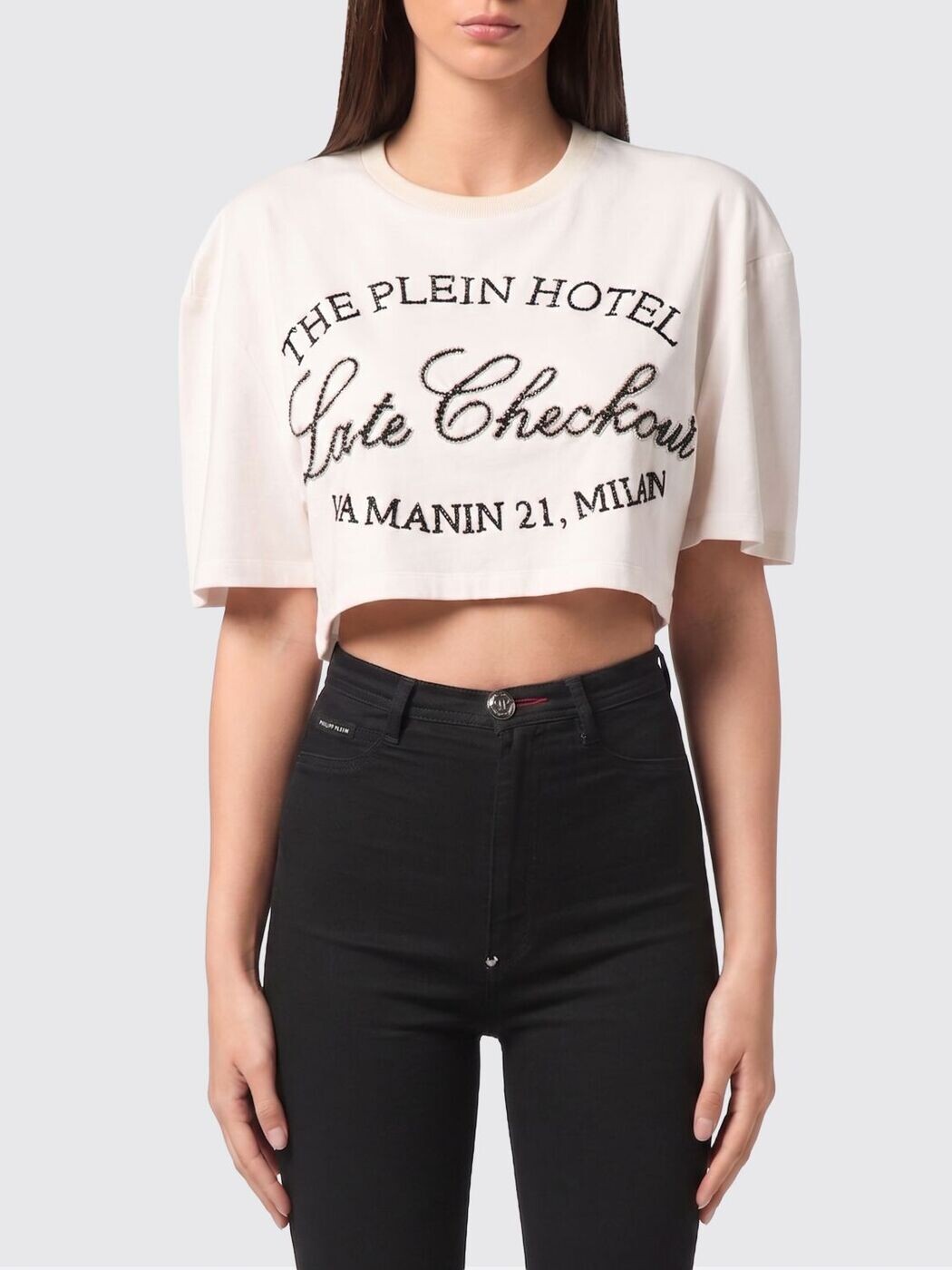 フィリップ飾り気のない PHILIPP PLEIN スポーツシャツ ティーシャツ レディース 白いこと T-shirts and polo shirts AAECWTK3776PJY002N 関税 貨物輸送無料 2026SS gi