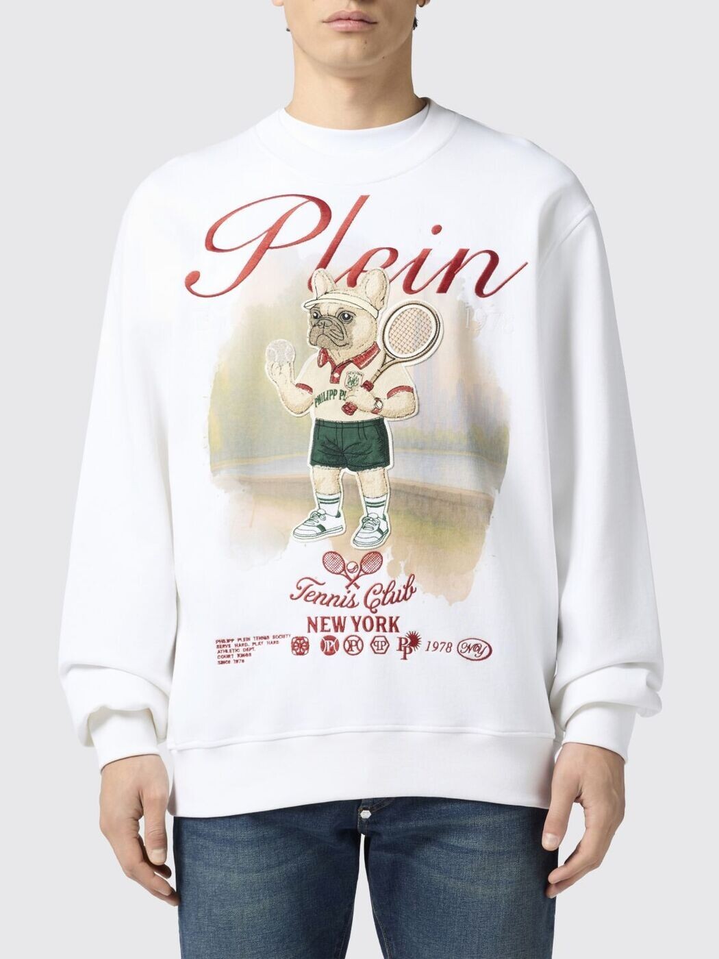 フィリップ 飾り気の無い PHILIPP PLEIN トレーナー 調教師 メンズ 白いこと Sweatshirts PAFCMJO1454PTE180N 関税 貨物輸送無料 2026SS gi