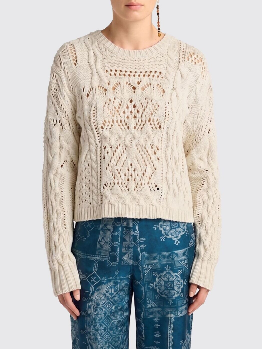 モモニ MOMONI スウェーター 編み物御召しもの レディース 白いこと Knitwear 265MMOKN010265MO40 関税 貨物輸送無料 2026SS gi