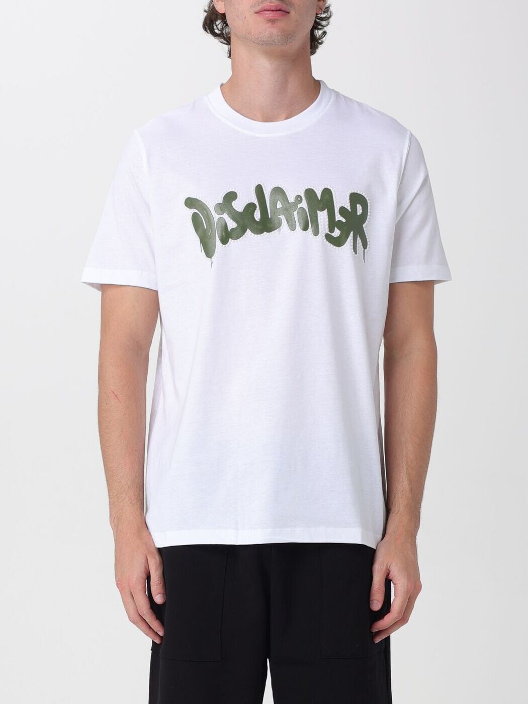 DISCLAIMER Tシャツ メンズ ホワイト T-shirts 26EDS55540 White 関税 送料無料 2026SS gi｜BRANDSHOP「il Tesoro」