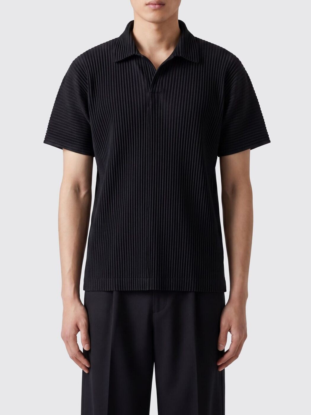 HOMME PLISSE\u0027 ISSEY MIYAKE スポーツシャツ メンズ 黒いこと Polo shirts HP67JM530 関税 貨物輸送無料 2026SS gi