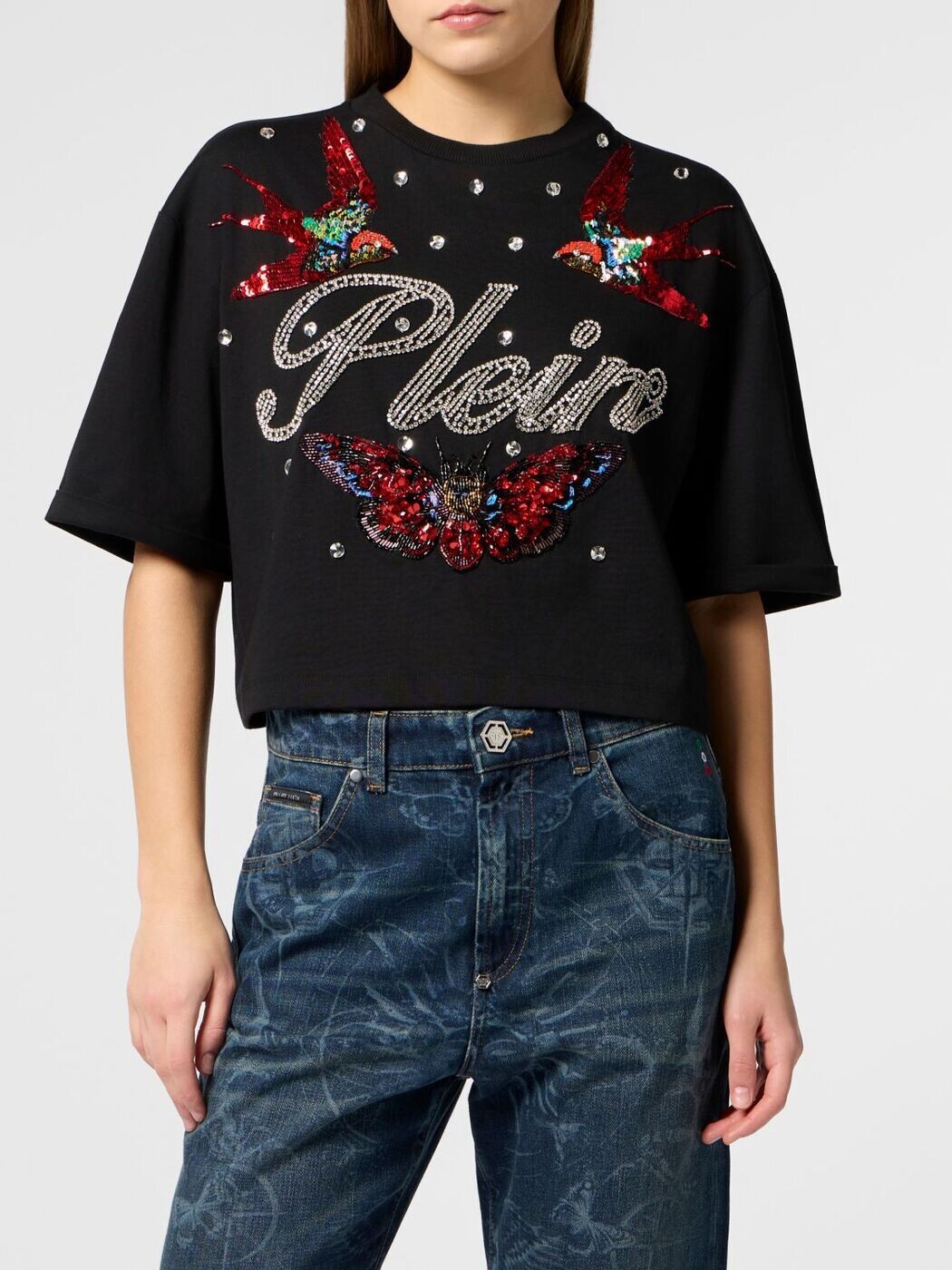 フィリッププレイン PHILIPP PLEIN ポロシャツ Tシャツ レディース ブラック T-shirts and polo shirts SAFCWTK3874PJY002N Black 関税 送料無料 2026SS gi｜BRANDSHOP「il Tesoro」