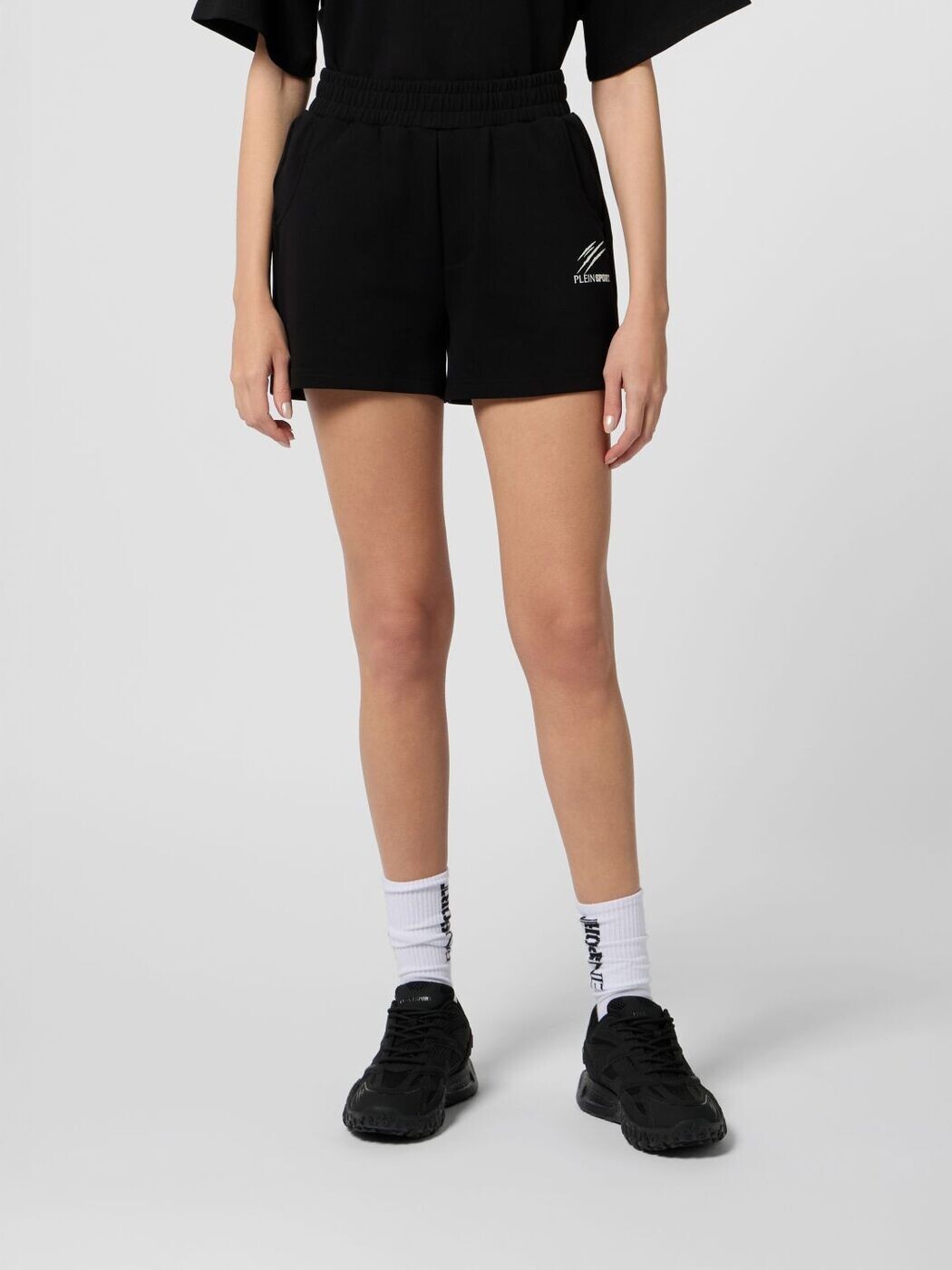 プレイン・スポーツ PLEIN SPORT デニムショーツ ショーツ レディース ブラック Denim shorts SAFCWJT2214STE003N Black 関税 送料無料 2026AW gi｜BRANDSHOP「il Tesoro」