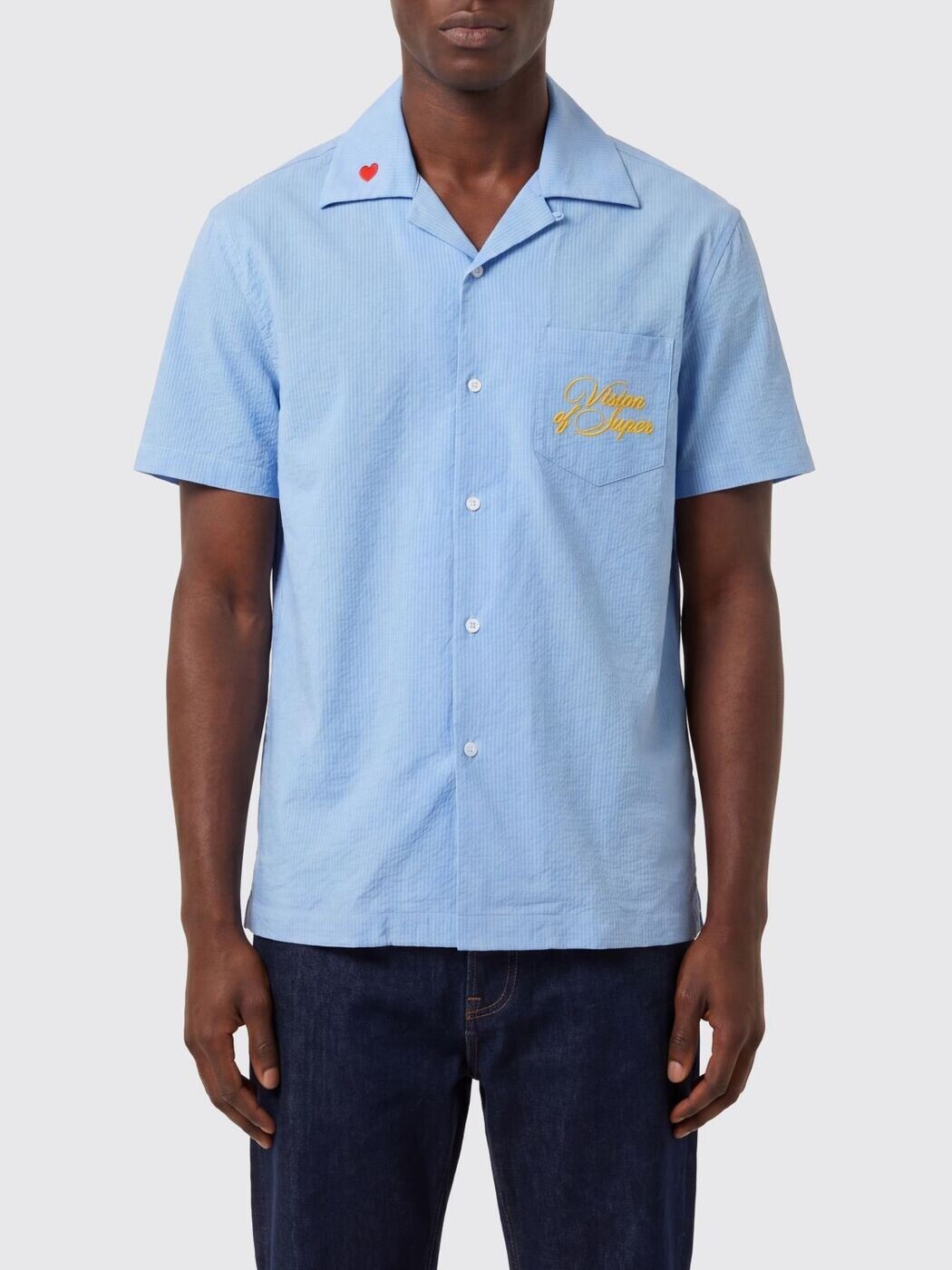ビジョンオブスーパー VISION OF SUPER シャツ メンズ ブルー Shirts VS089CM Blue 関税 送料無料 2026SS gi|BRANDSHOP「il Tesoro」