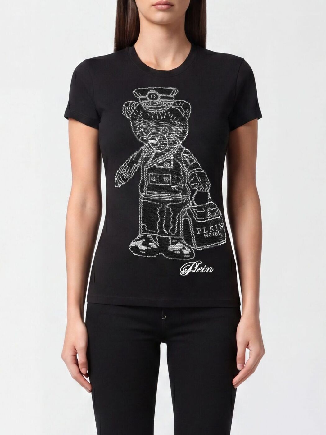 フィリッププレイン PHILIPP PLEIN ポロシャツ Tシャツ レディース ブラック T-shirts and polo shirts FAECWTK3728PTE004N Black 関税 送料無料 2026SS gi｜BRANDSHOP「il Tesoro」