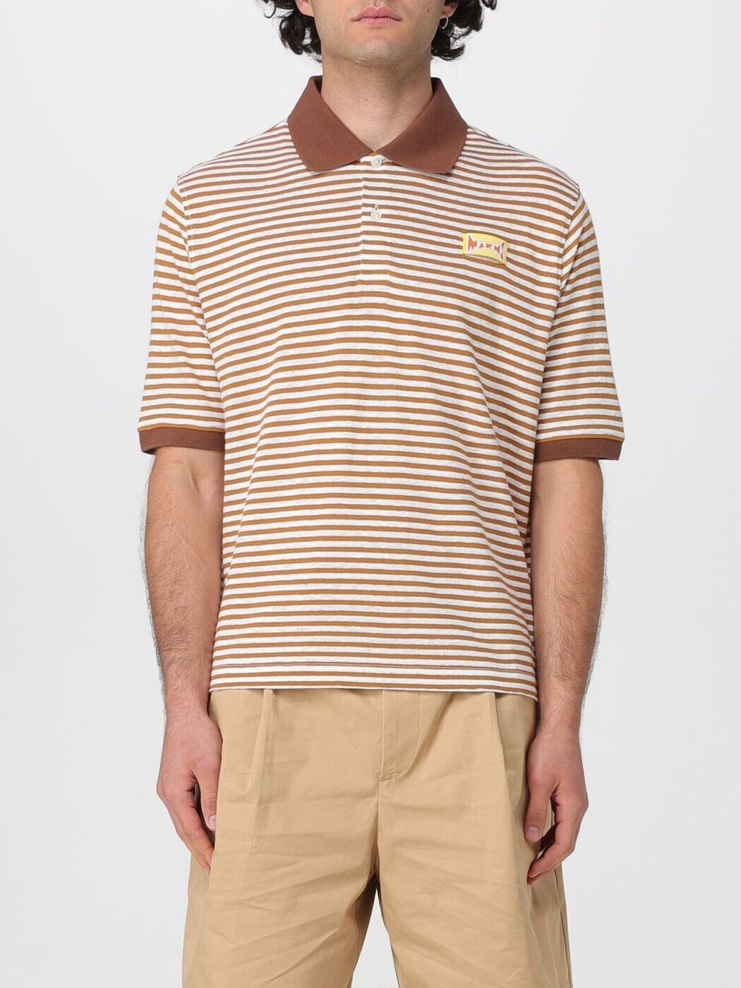 マルニ MARNI スポーツシャツ メンズ 黄色 Polo shirts POMU0052LXUTL015 関税 貨物輸送無料 2026SS gi