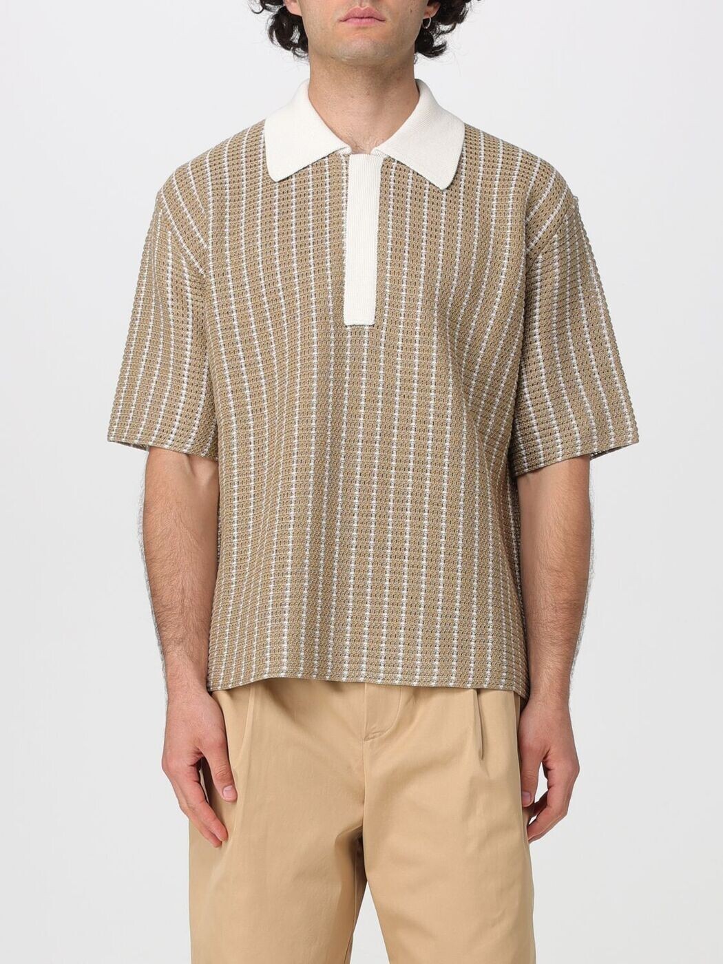 内鰓 サンダー JIL SANDER スポーツシャツ メンズ ベージュ Polo shirts J22GL0131J15467 関税 貨物輸送無料 2026SS gi