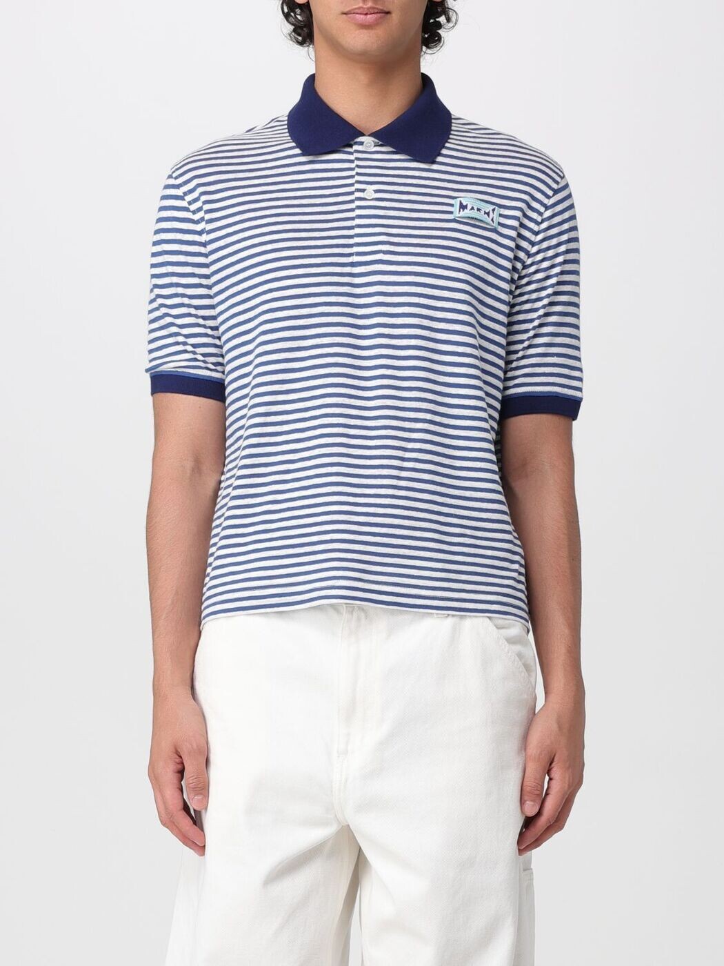 マルニ MARNI スポーツシャツ メンズ 青碧 Polo shirts POMU0052LXUTL015 関税 貨物輸送無料 2026SS gi