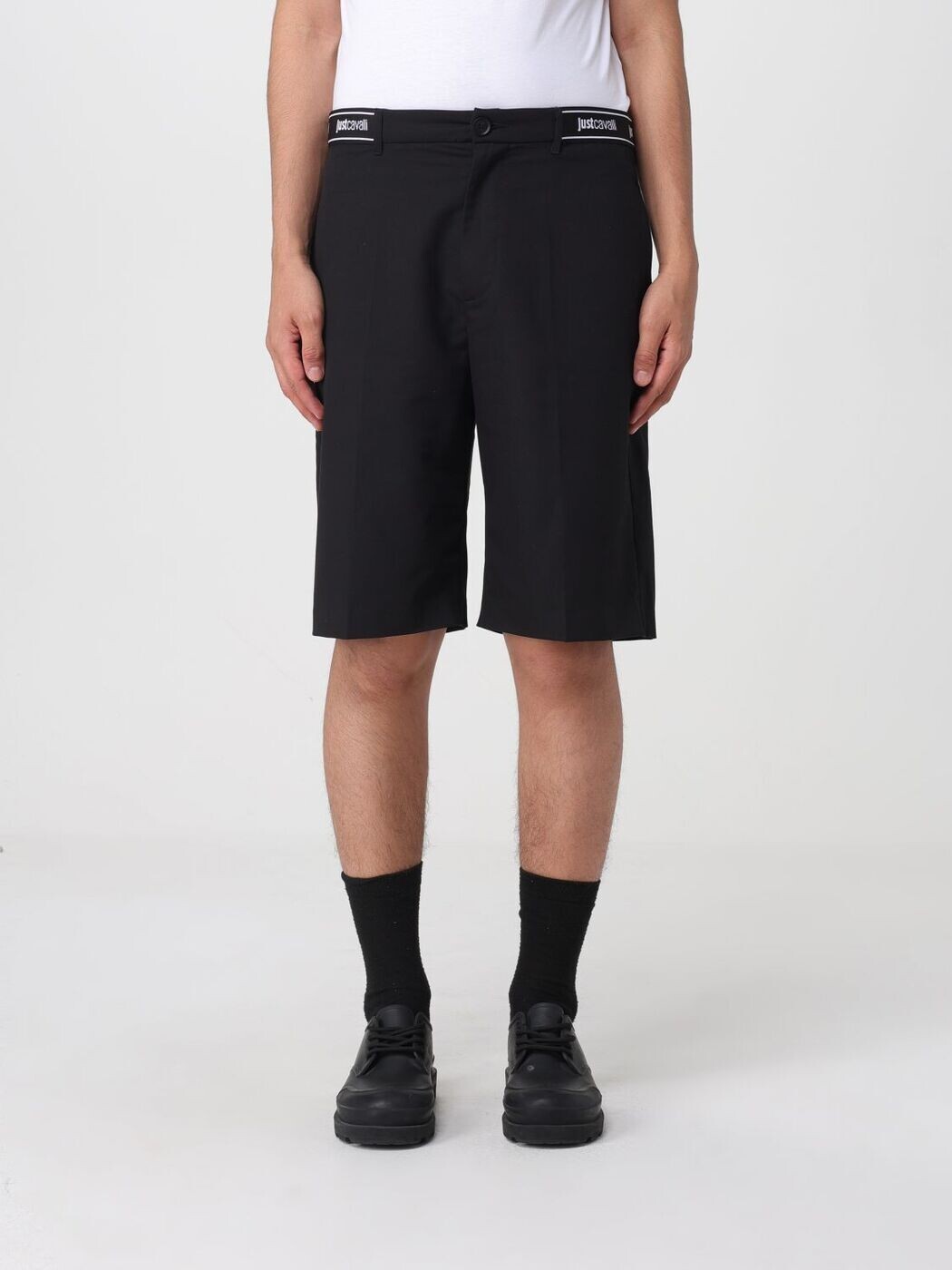 ジャスト カヴァリ JUST CAVALLI さる股引き メンズ 黒いこと Shorts 80OAD112N0705 関税 貨物輸送無料 2026SS gi