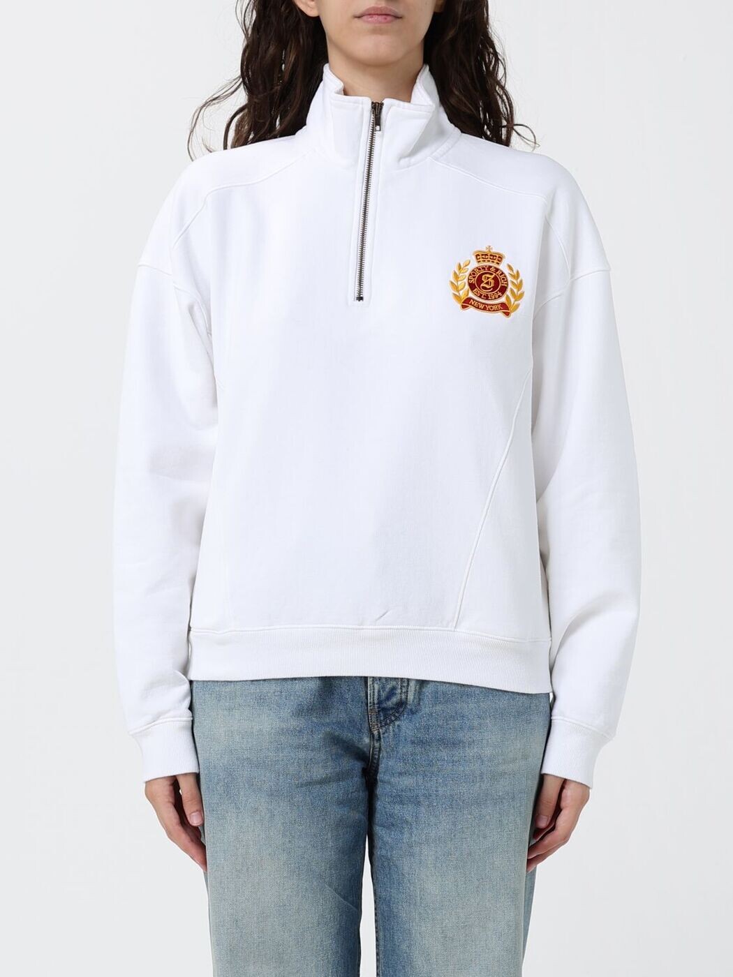 スポーティアンドリッチ SPORTY RICH 調教師 レディース 白いこと Sweatshirts ST08162243WH01 関税 貨物輸送無料 2026SS gi