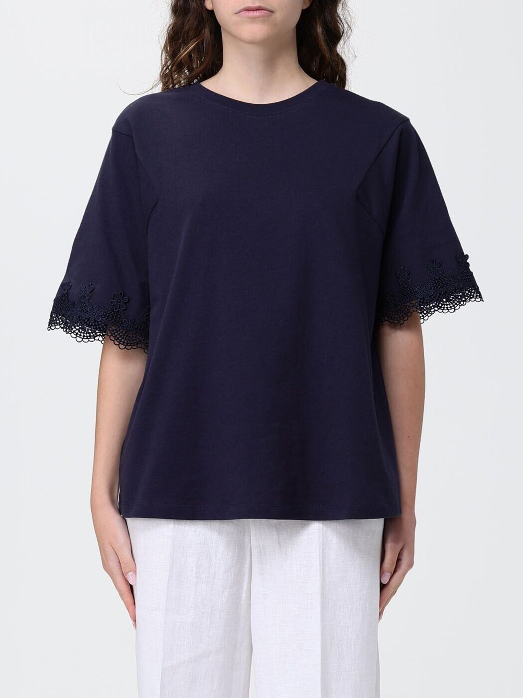 ツイン仕掛ける TWINSET スポーツシャツ プルオーバー レディース 青色 T-shirts and polo shirts 261TP2110 関税 貨物輸送無料 2026SS gi