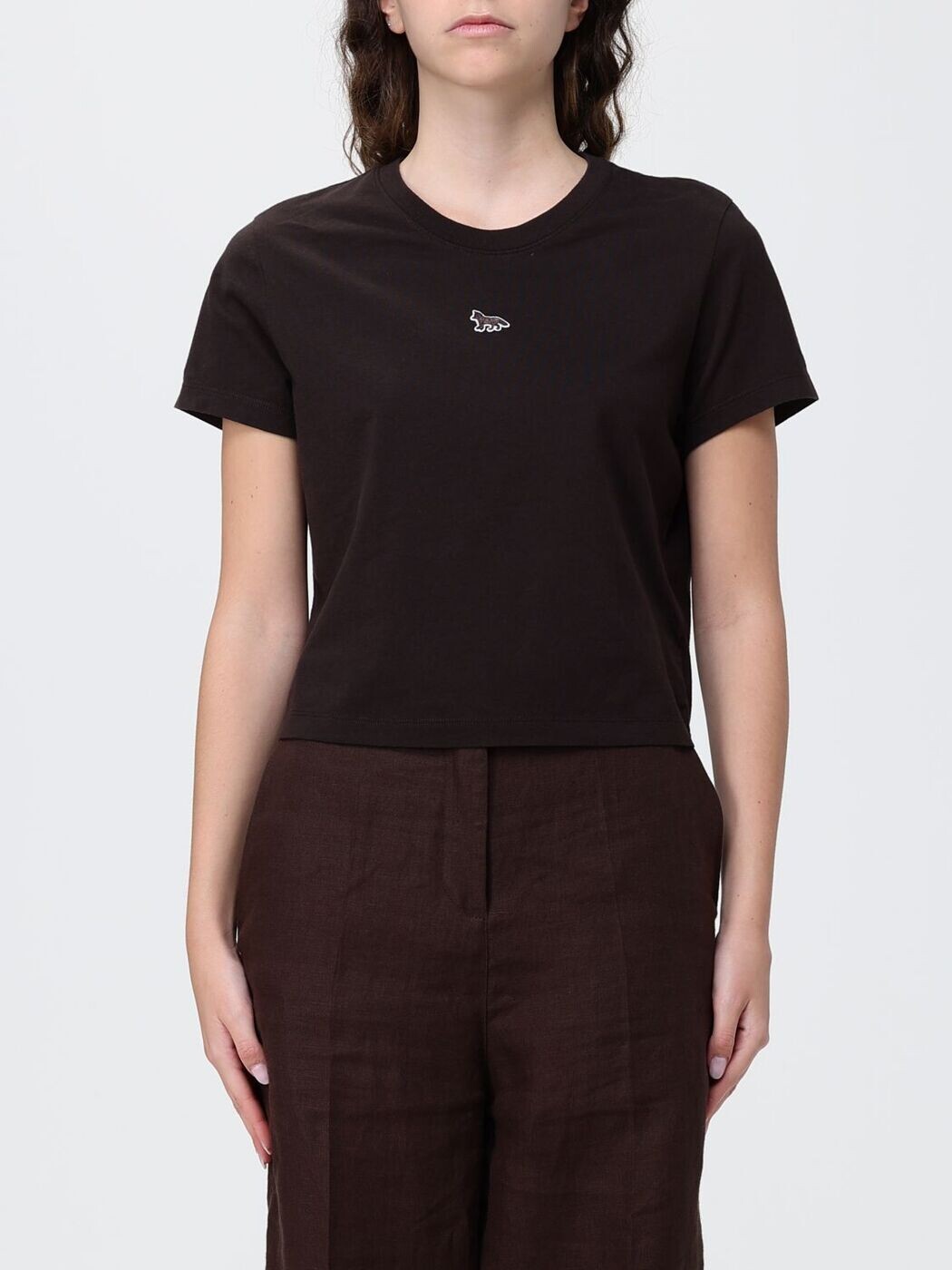 棲み家 狐狸 MAISON KITSUNE スポーツシャツ プルオーバー レディース 赤銅色 T-shirts and polo shirts MW00105KJ7026 関税 貨物輸送無料 2026SS gi