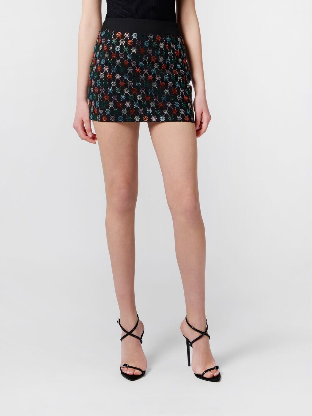 フィリップ飾り気の無い PHILIPP PLEIN スコート レディース 黒いこと Skirts SAFCWRV0677PTE076N 関税 貨物輸送無料 2026SS gi