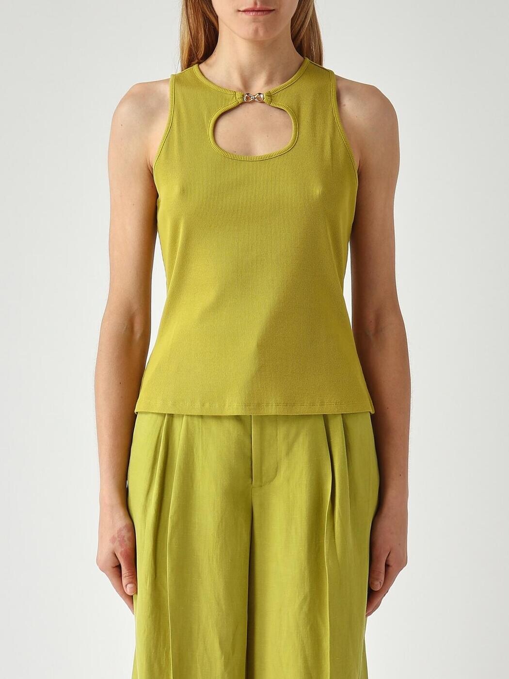 ツイン書き割り TWINSET ティーシャツ トップス レディース 緑であること T-shirts and tops 261TT2280 関税 貨物輸送無料 2026SS gi