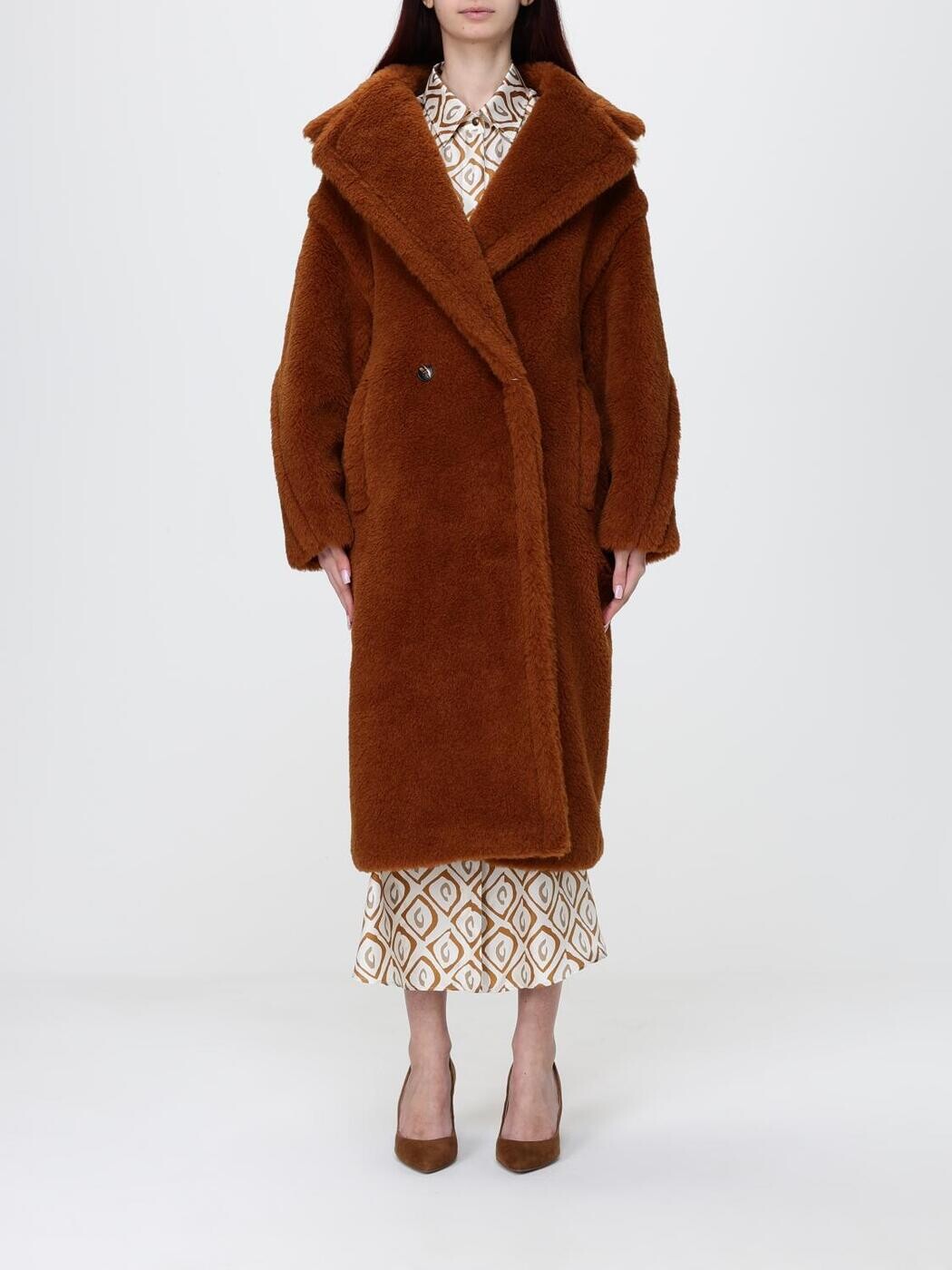 マックス パンパノウサギ MAX MARA トレンチコート 厚地の外套 レディース 赤銅色 Coats and trench coats 2621016052600 関税 貨物輸送無料 2026SS gi