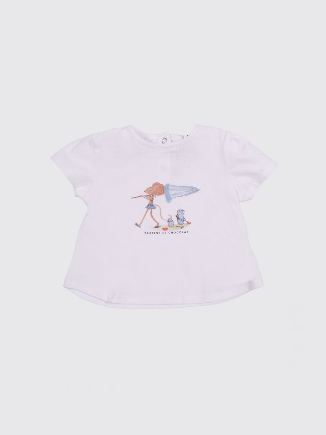 タルティーヌエショコラ TARTINE ET CHOCOLAT ティーシャツ トップス ベビーユニセックス 白いこと T-shirt CC10091 関税 貨物輸送無料 2026SS gi