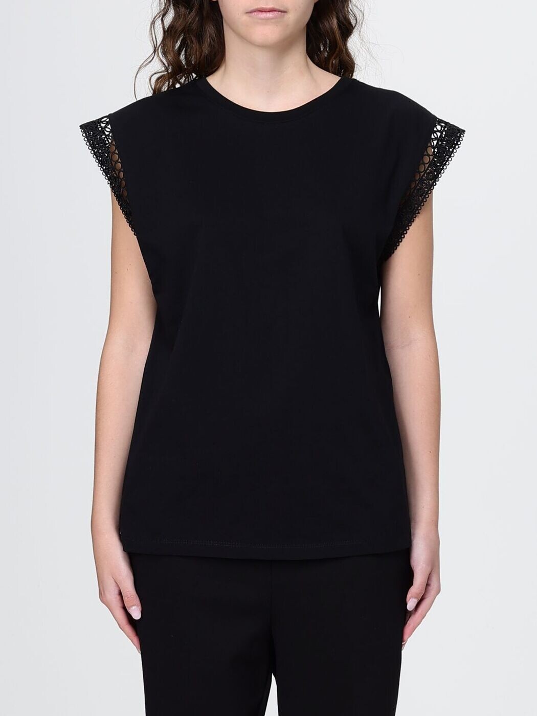 ツイン仕掛ける TWINSET スポーツシャツ プルオーバー レディース 黒いこと T-shirts and polo shirts 261TT2063 関税 貨物輸送無料 2026SS gi
