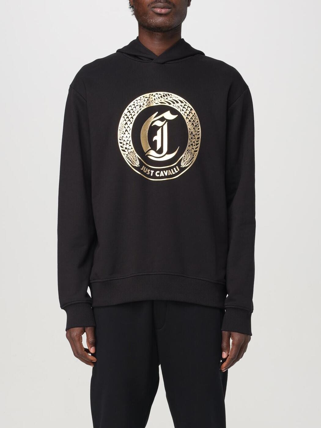 ジャスト カヴァリ JUST CAVALLI トレーナー 調教師 メンズ 黒いこと Sweatshirts 77OAIT01CF500 関税 貨物輸送無料 2024AW gi