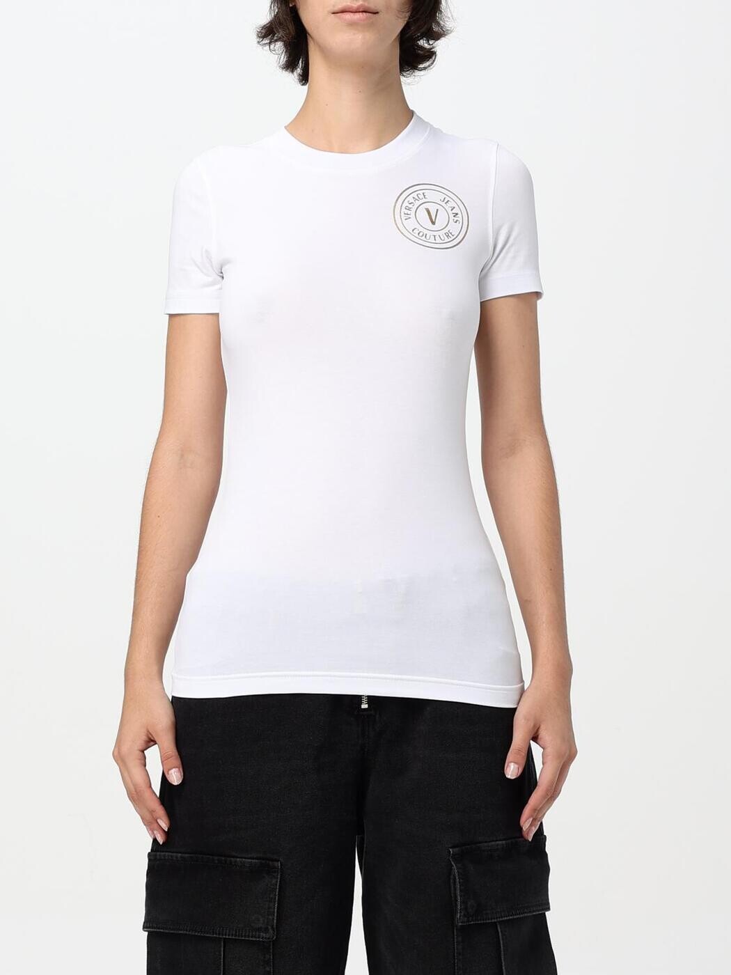 ヴェルサーチェ・ジーンズ・クチュール VERSACE JEANS COUTURE ポロシャツ Tシャツ レディース ホワイト T-shirts and polo shirts 77HAHT00CJ03T White 関税 送料無料 2024AW gi｜BRANDSHOP「il Tesoro」