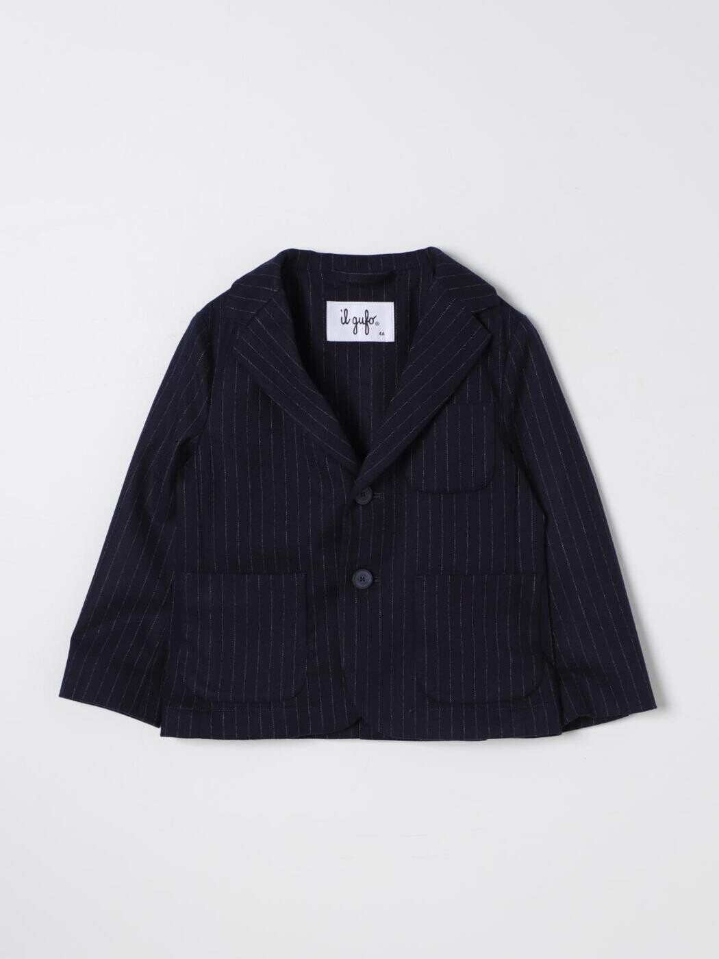 イルグッフォ IL GUFO ボンバージャケット 上衣 ボーイズ 青色 Bomber jackets GB099W1008 関税 貨物輸送無料 2025AW gi