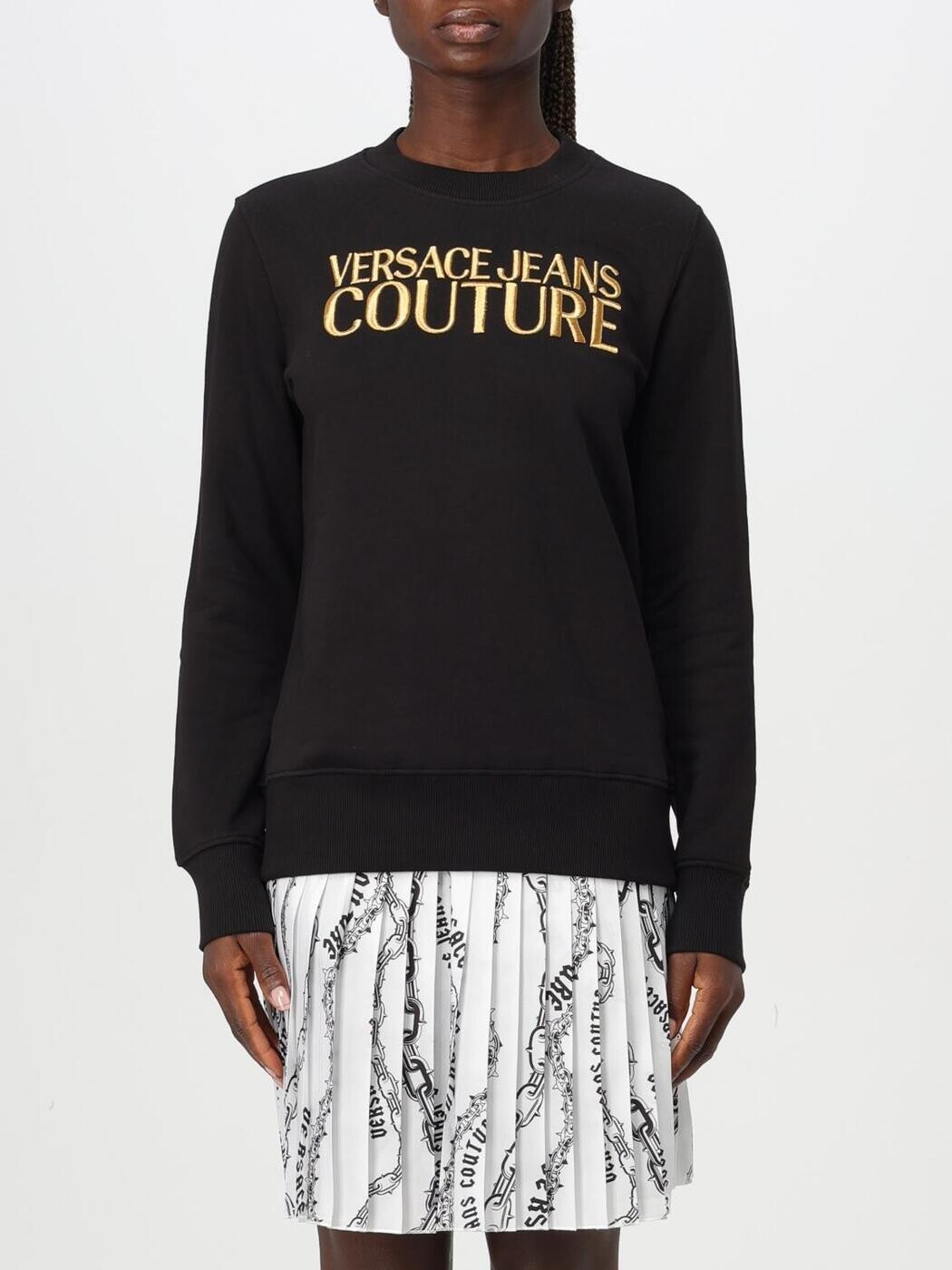 ヴェルサーチェ・ジーンズ・クチュール VERSACE JEANS COUTURE 調教師 レディース 黒いこと Sweatshirts 77HAIT06CF01T 関税 貨物輸送無料 2024AW gi