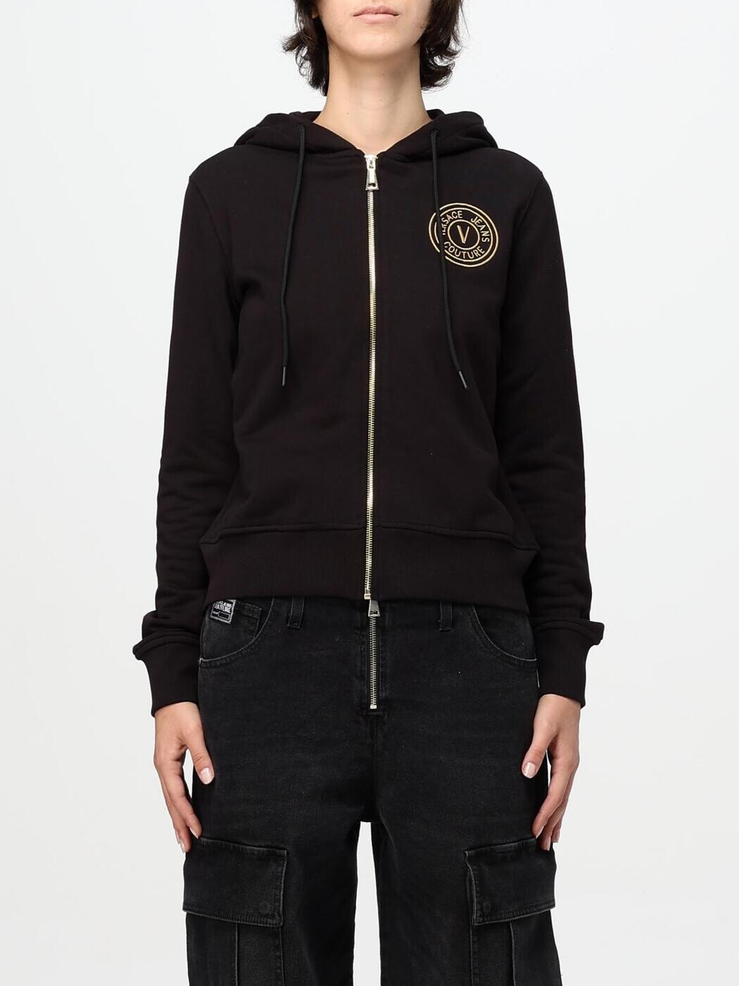 ヴェルサーチェ・ジーンズ・クチュール VERSACE JEANS COUTURE 調教師 レディース 黒いこと Sweatshirts 77HAIT00CF01T 関税 貨物輸送無料 2024AW gi