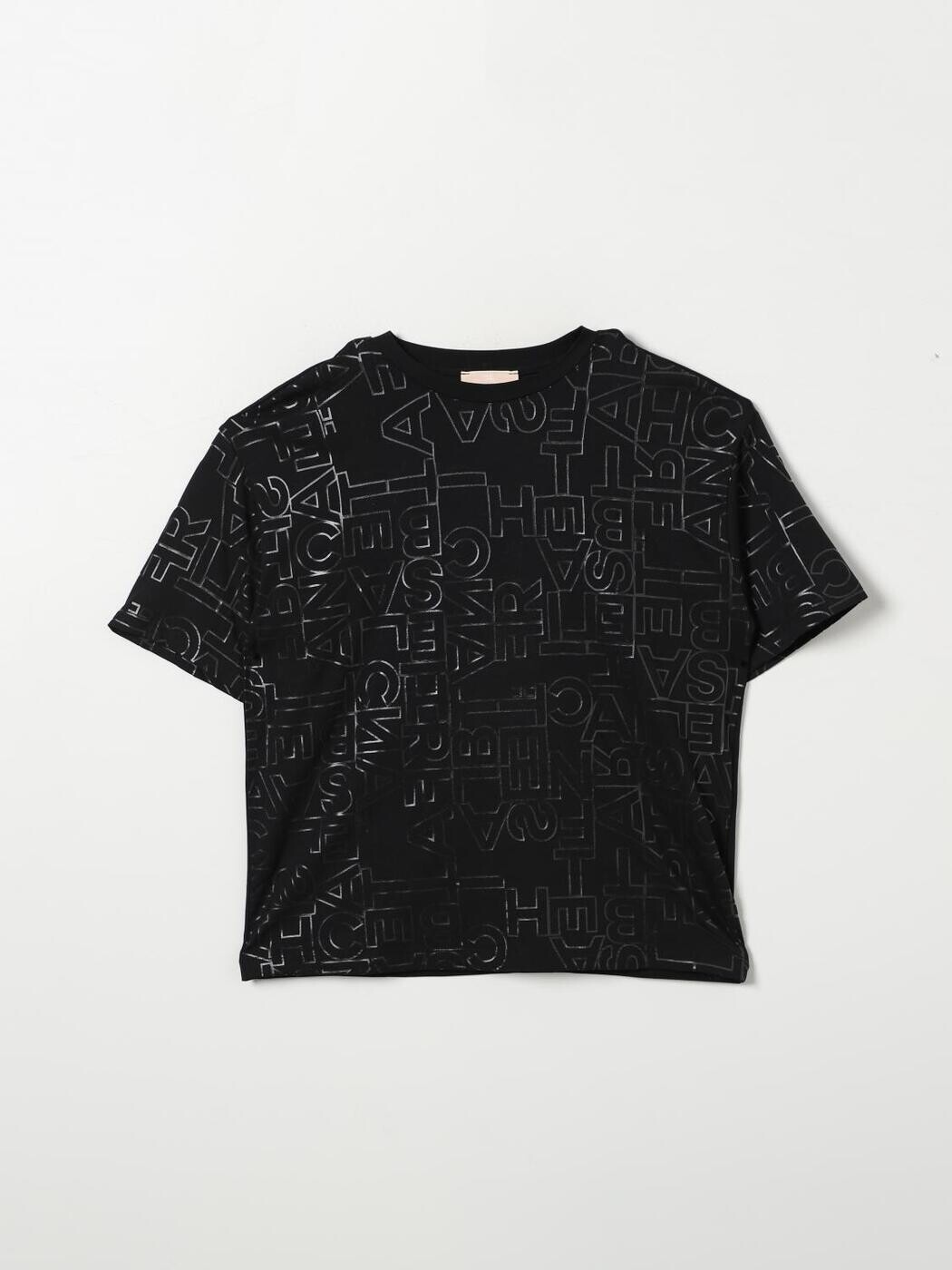 エリザベッタ フランキ ELISABETTA FRANCHI 天使の都市 MIA BAMBINA ロング衣袂ティーシャツ ティーシャツ ガールズ 黒いこと Long sleeve t-shirts EFTS2190JE006 関税 貨物輸送無料 2024AW gi