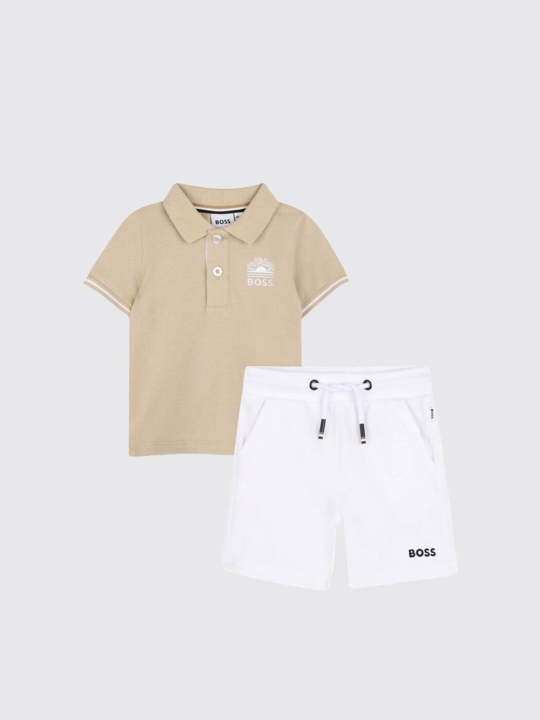 ボスキッズウェア BOSS KIDSWEAR 貨物自動車背広 セットアップ もの言う花御召しもの ベビーユニセックス ベージュ Tracksuits J52848 関税 貨物輸送無料 2026SS gi
