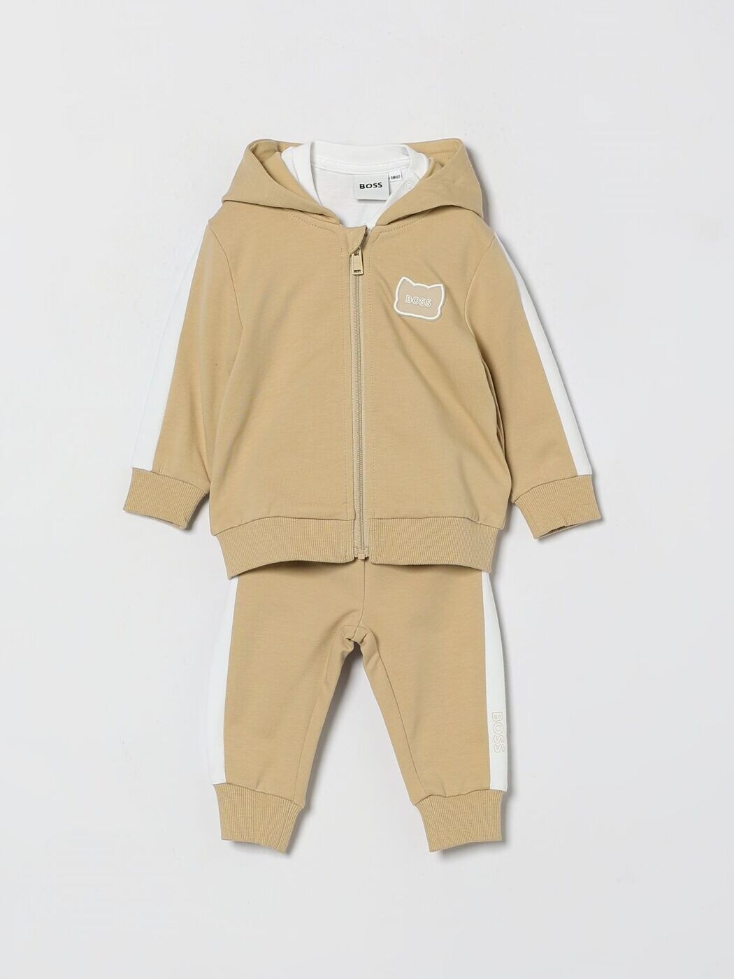 ボスキッズウェア BOSS KIDSWEAR 貨物自動車背広 セットアップ もの言う花御召しもの ベビーユニセックス ベージュ Tracksuits J53051 関税 貨物輸送無料 2026SS gi
