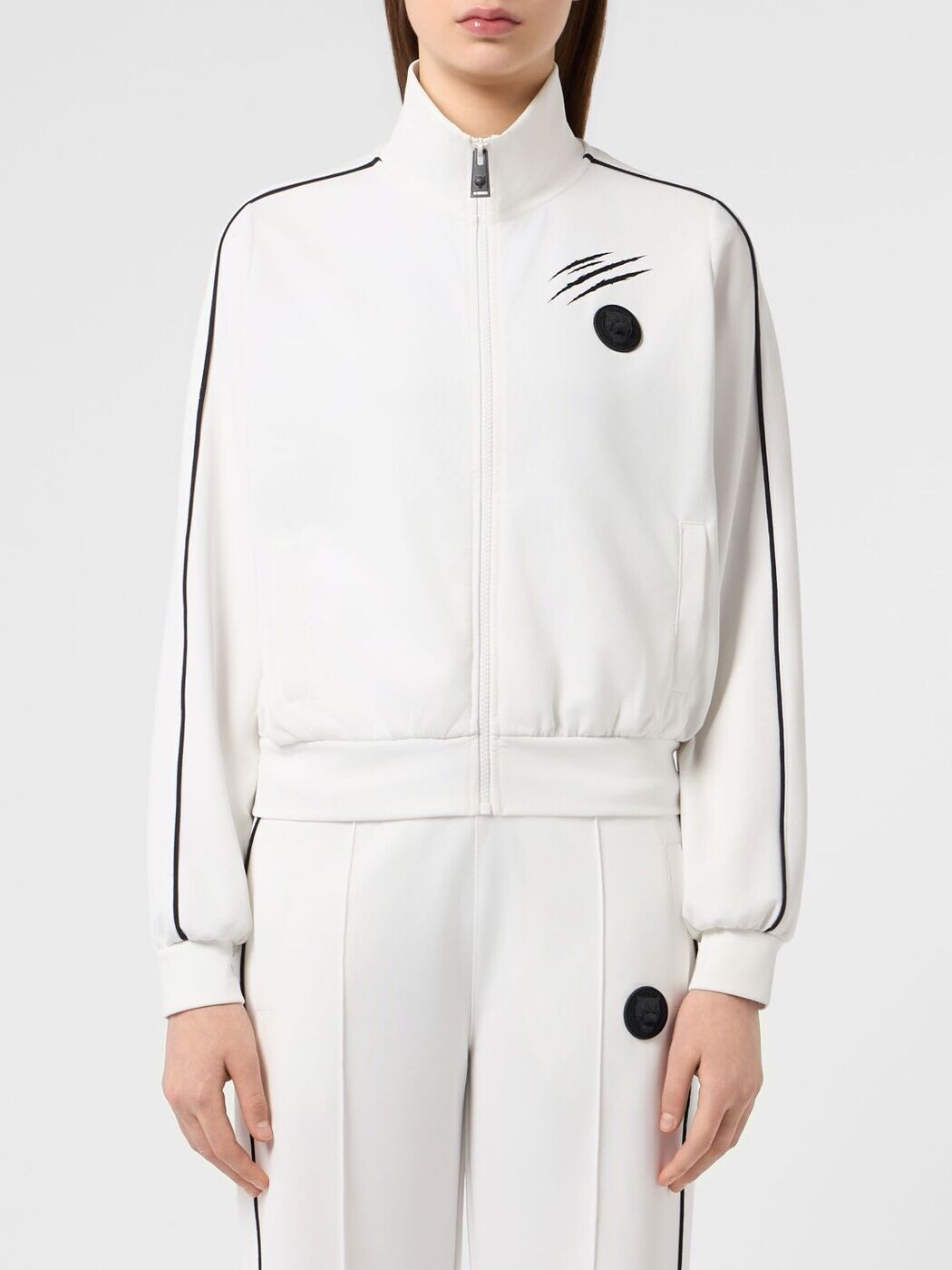 飾り気の無い・運動競技 PLEIN SPORT 調教師 レディース 白いこと Sweatshirts SAFCWJB1894STE003N 関税 貨物輸送無料 2026SS gi