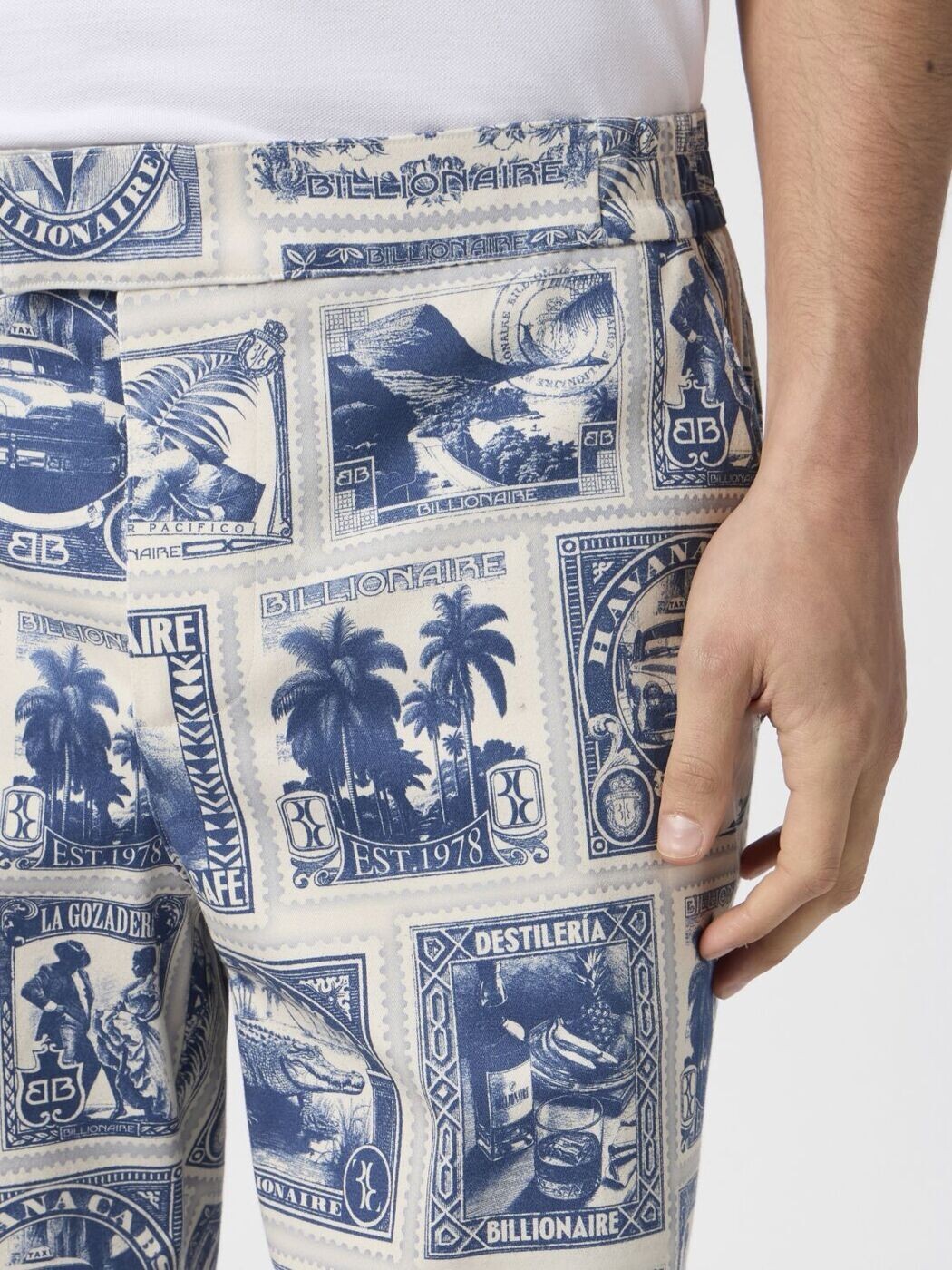 ビリオネア BILLIONAIRE さる股引き メンズ 青味 Shorts IAFCMRT1717BTE034N Blue 関税 貨物輸送無料 2026SS gi