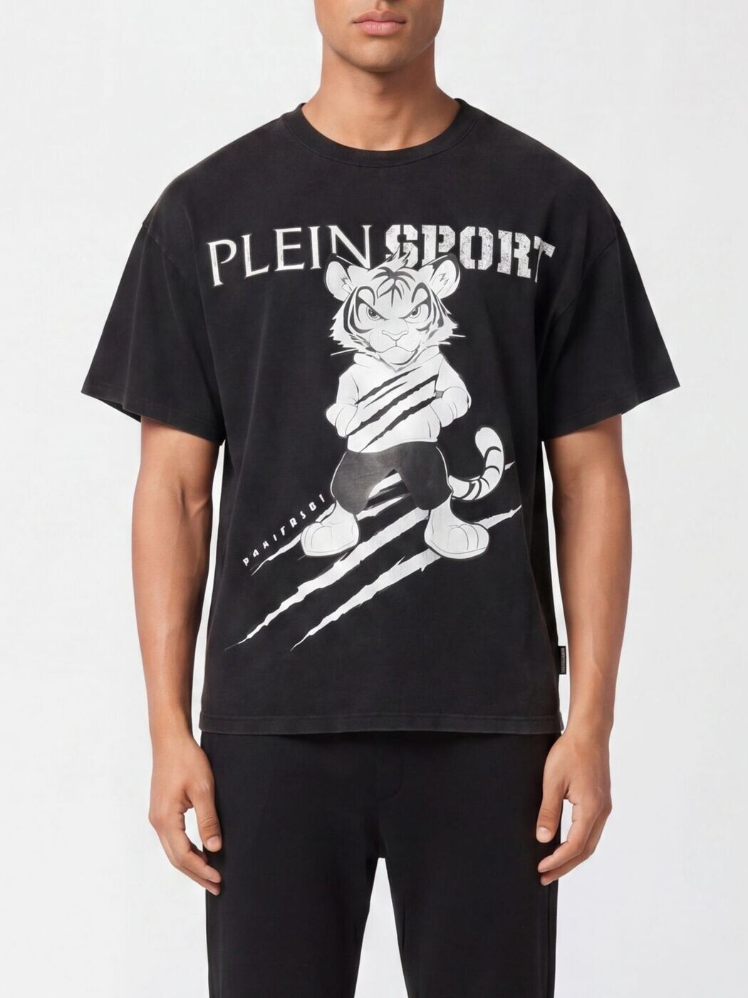 飾り気の無い運動競技 PLEIN SPORT プルオーバー メンズ 黒いこと T-shirts AAECMTK8771STE003N 関税 貨物輸送無料 2026SS gi