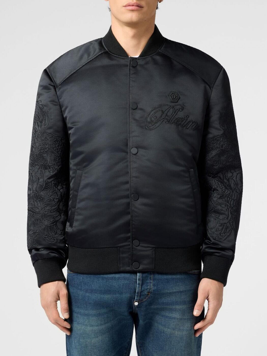 フィリップ 飾り気のない PHILIPP PLEIN 上衣 メンズ 黒いこと Jackets SAFCMRB2872PTE003N 関税 貨物輸送無料 2026SS gi