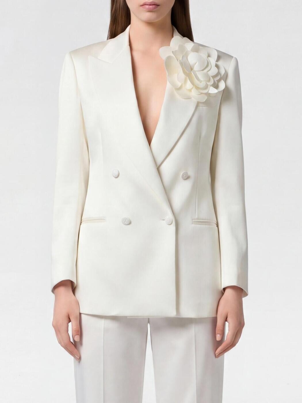 フィリップ飾り気のない PHILIPP PLEIN 背広上衣 背広 上衣 レディース 白いこと Suit Jackets PAFCWRF0797PTE003N 関税 貨物輸送無料 2026SS gi