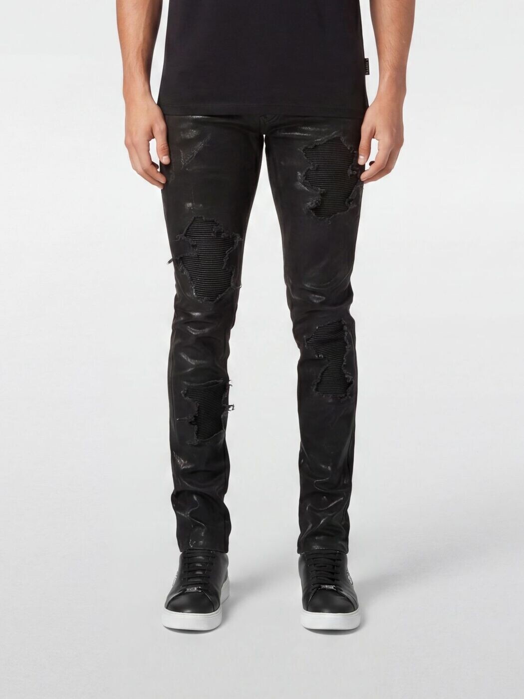 フィリップ 飾り気の無い PHILIPP PLEIN ジーンズ メンズ 黒いこと Jeans AADCMDT3909PDE004N 関税 貨物輸送無料 2026SS gi